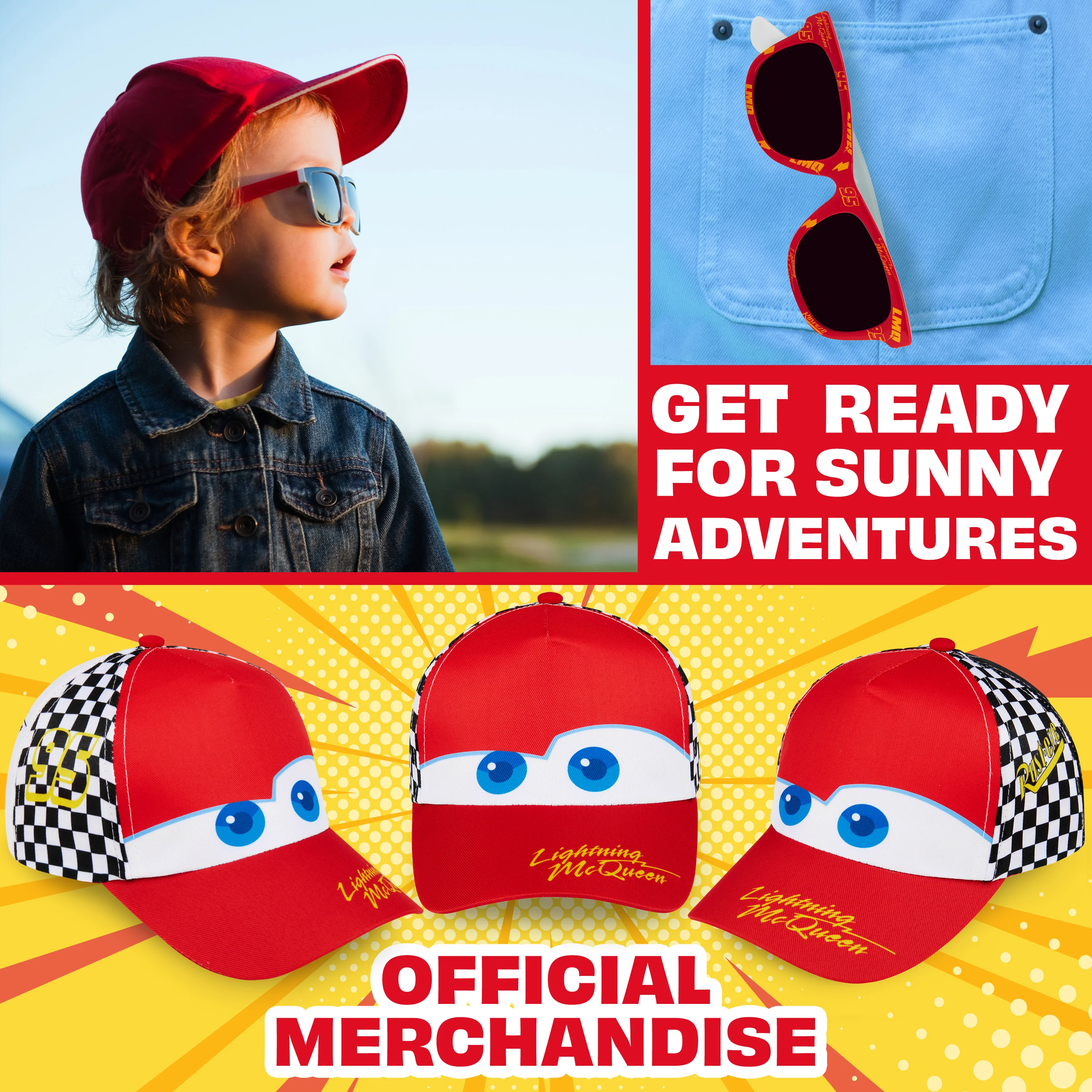 Get Trend Sunglasses Baseball Cap Set for Kids Breathable Adjustable Summer Hat - Image 2