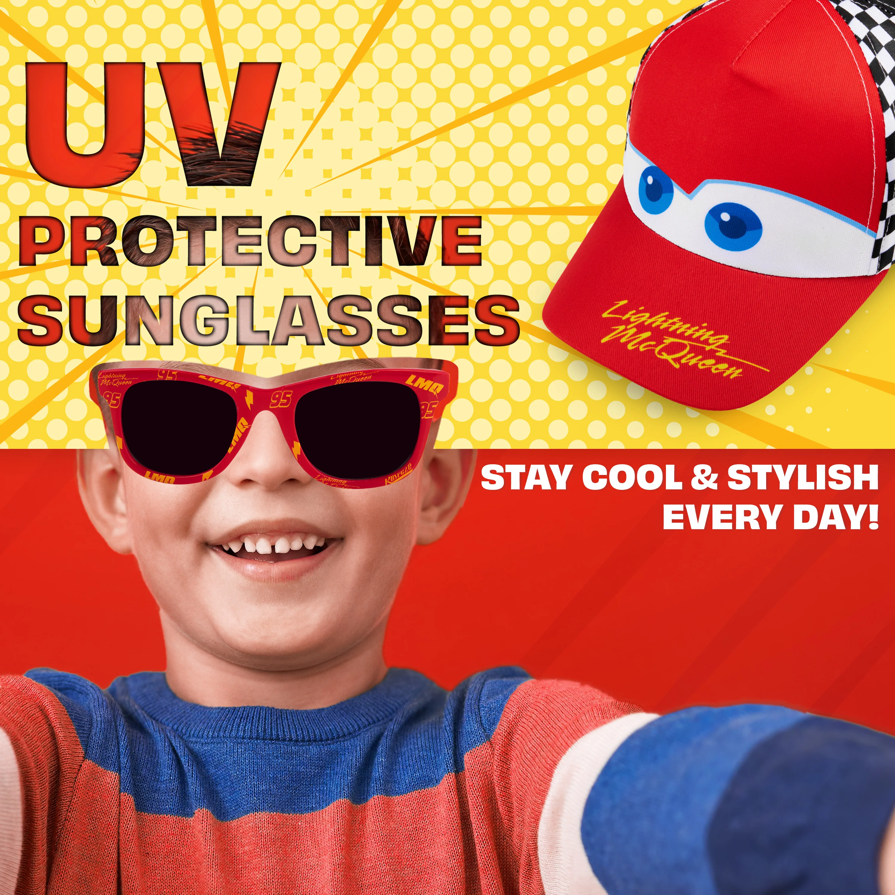 Get Trend Sunglasses Baseball Cap Set for Kids Breathable Adjustable Summer Hat - Image 3