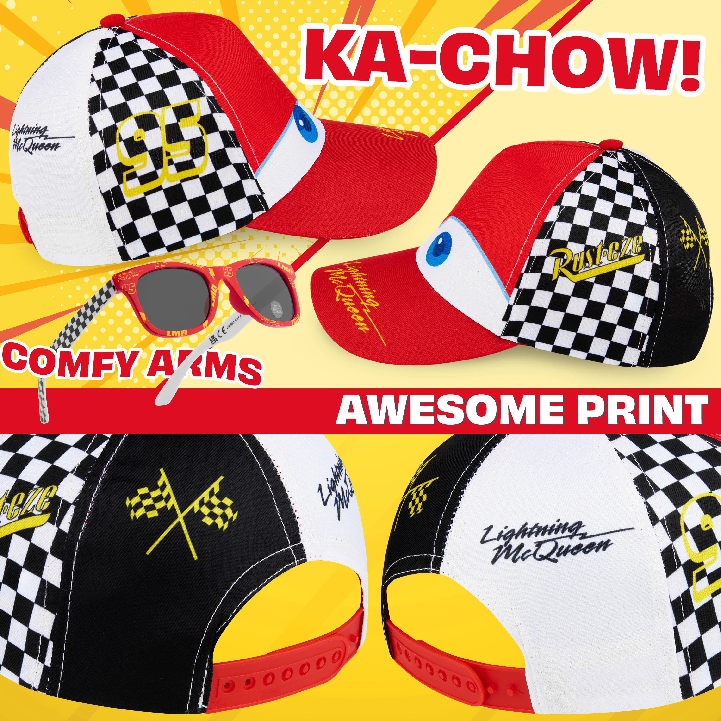 Get Trend Sunglasses Baseball Cap Set for Kids Breathable Adjustable Summer Hat - Image 4