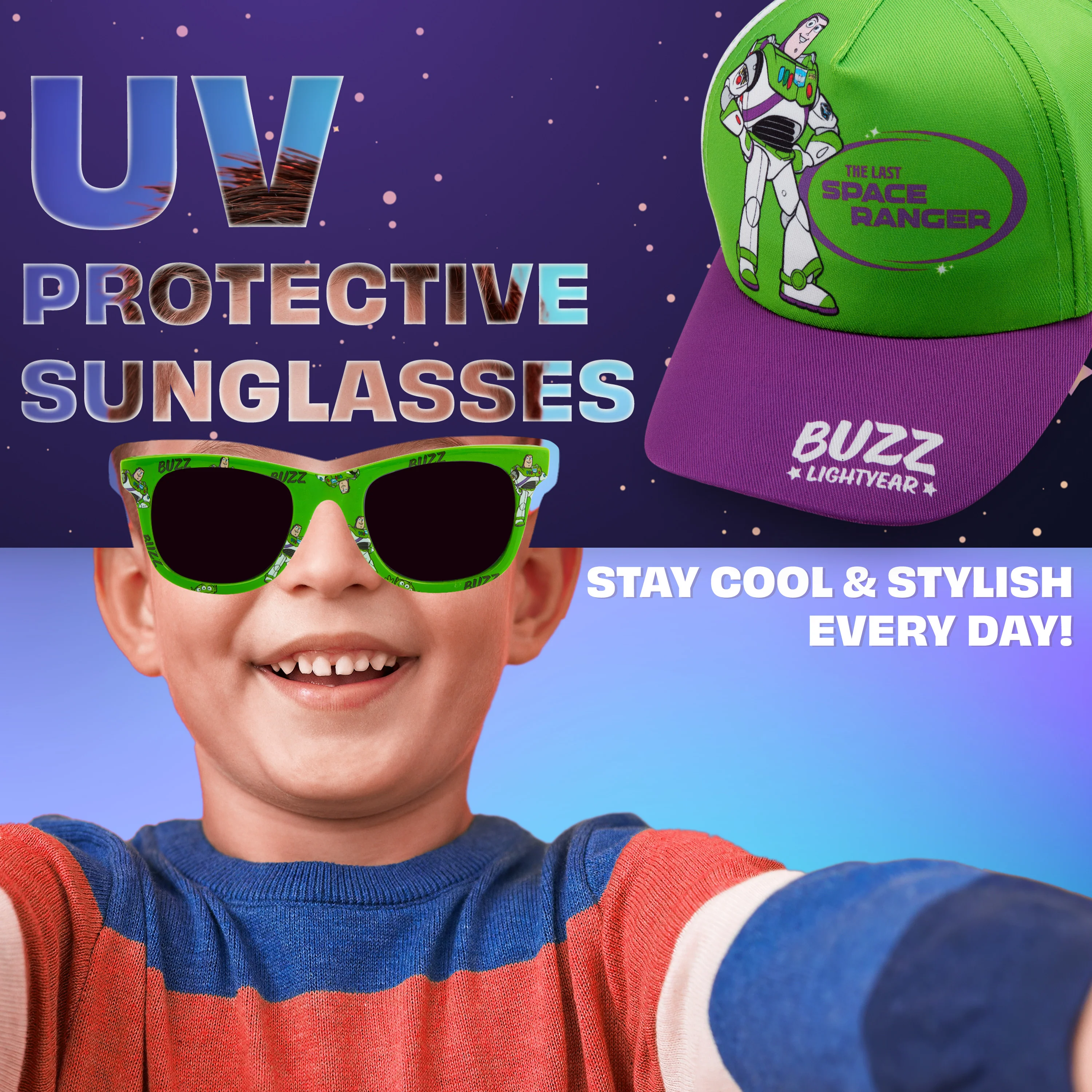 Get Trend Sunglasses Baseball Cap Set for Kids Breathable Adjustable Summer Hat - Image 3