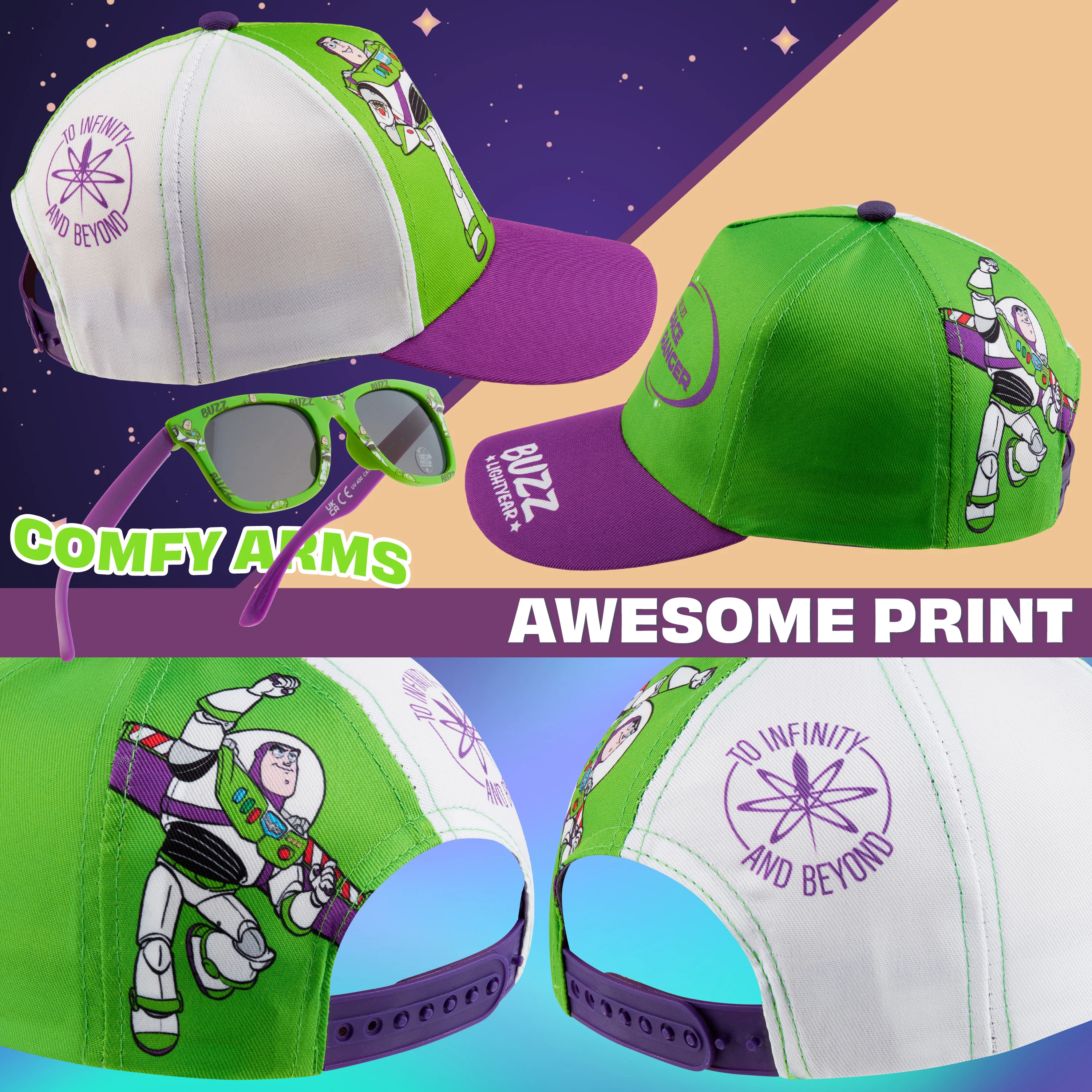 Get Trend Sunglasses Baseball Cap Set for Kids Breathable Adjustable Summer Hat - Image 4