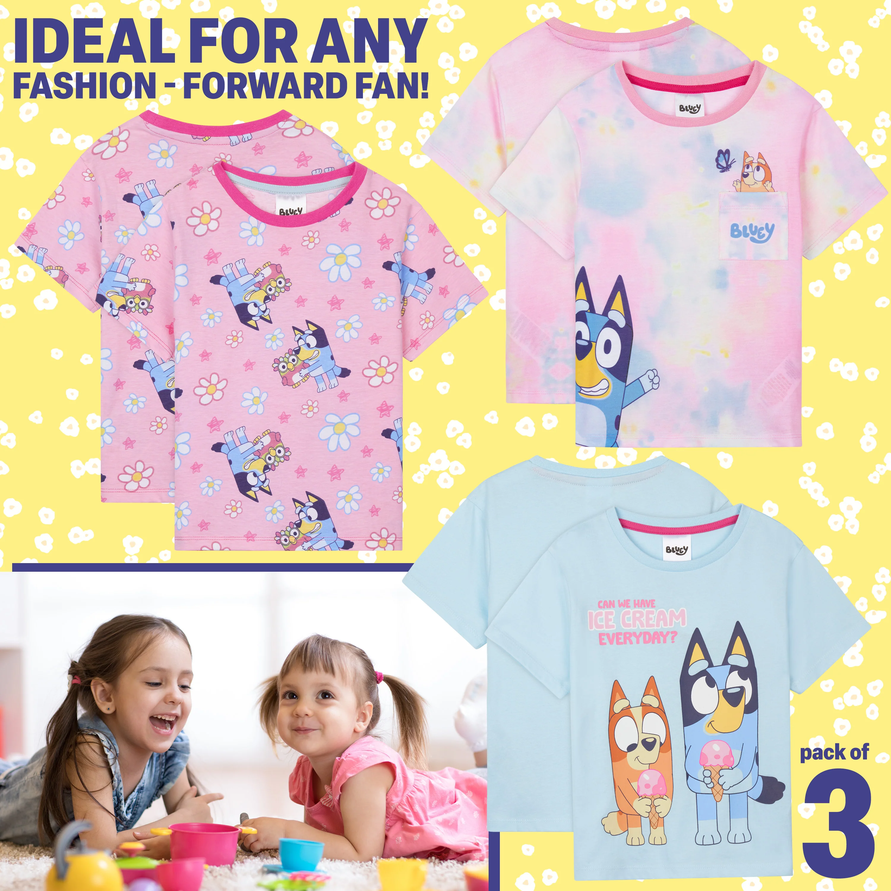 Get Trend T Shirts Pack of 3 Tops Clothes Tees - Image 2