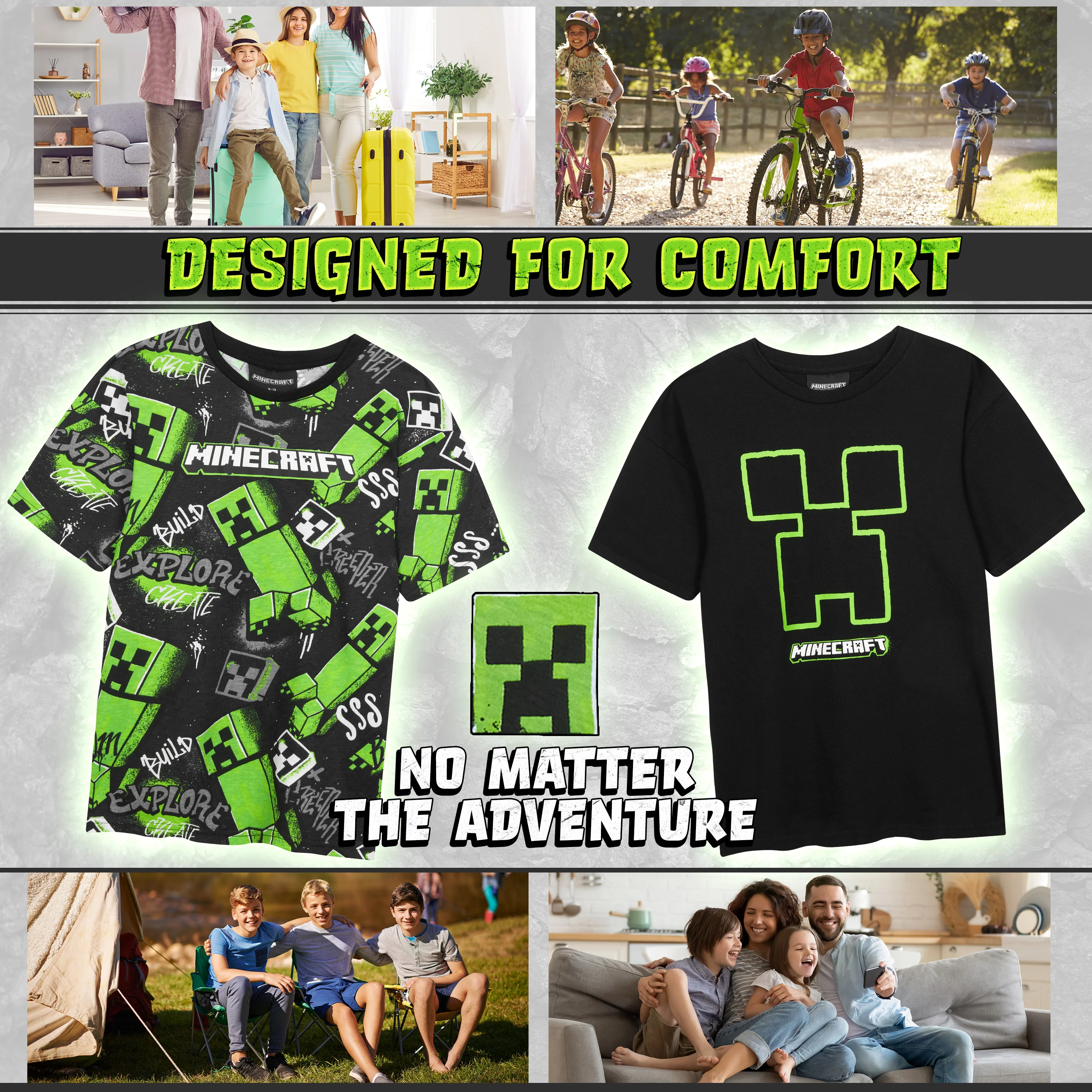 Get Trend Top Boys Teenagers T Shirts Pack of 3, 2 or 1 Soft Breathable Short Sleeve Casual Summer Gamer Tops Multipack Tees - Image 2
