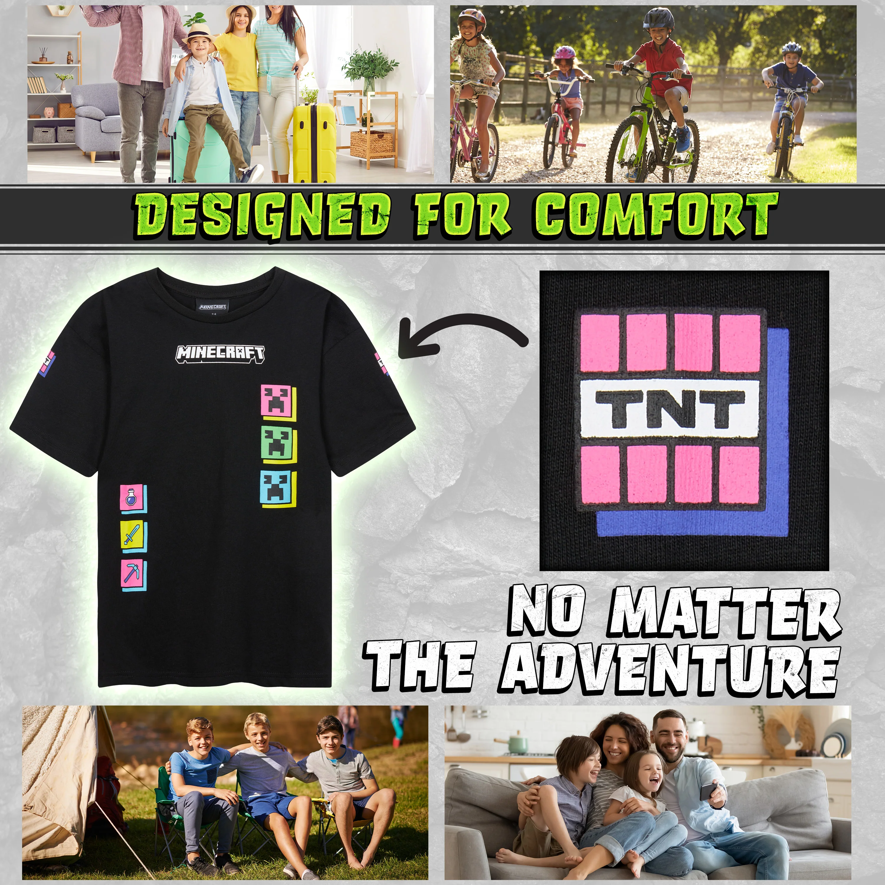 Get Trend Top Boys Teenagers T Shirts Pack of 3, 2 or 1 Soft Breathable Short Sleeve Casual Summer Gamer Tops Multipack Tees - Image 2