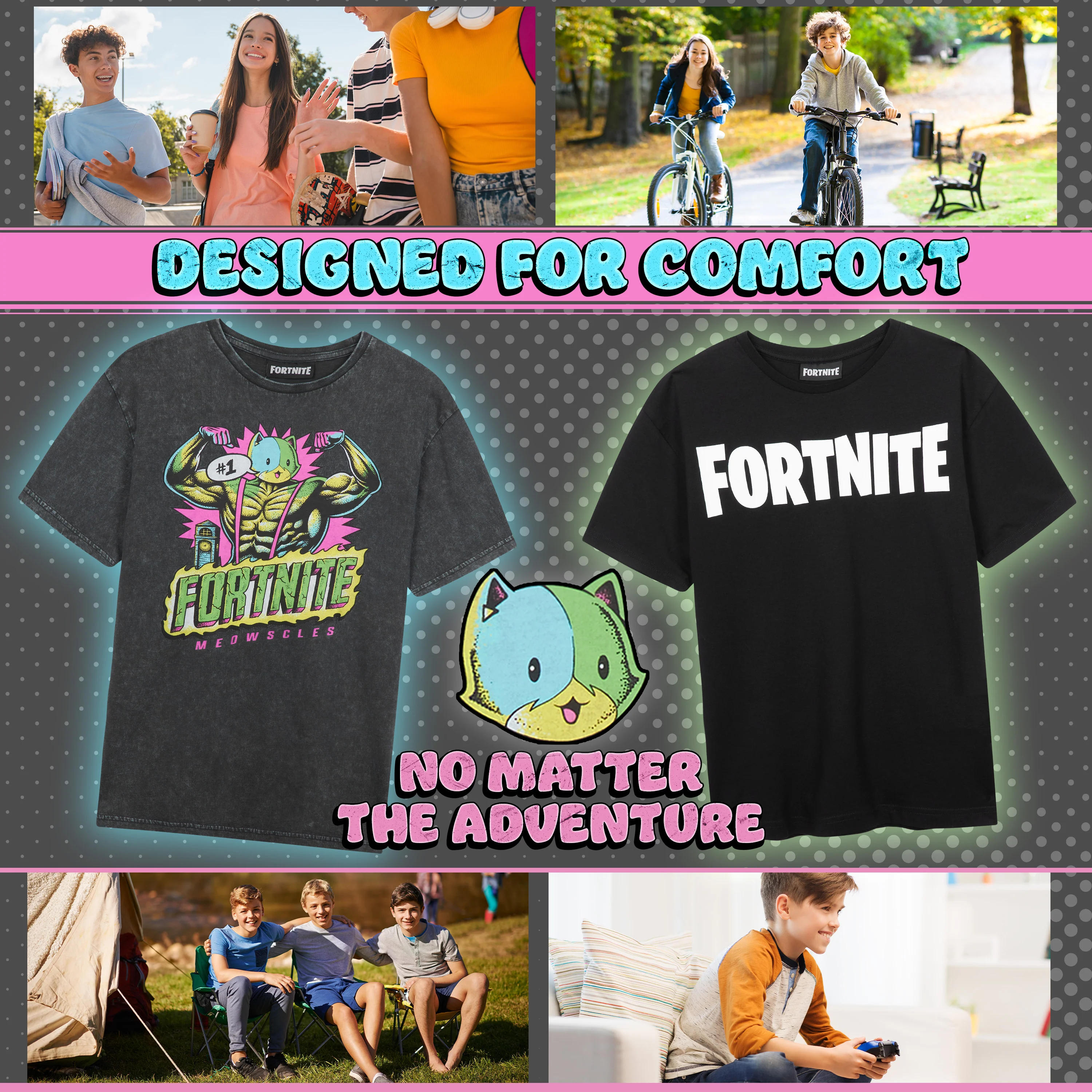 Get Trend Top Boys Teenagers T Shirts Pack of 3, 2 or 1 Soft Breathable Short Sleeve Casual Summer Gamer Tops Multipack Tees - Image 2