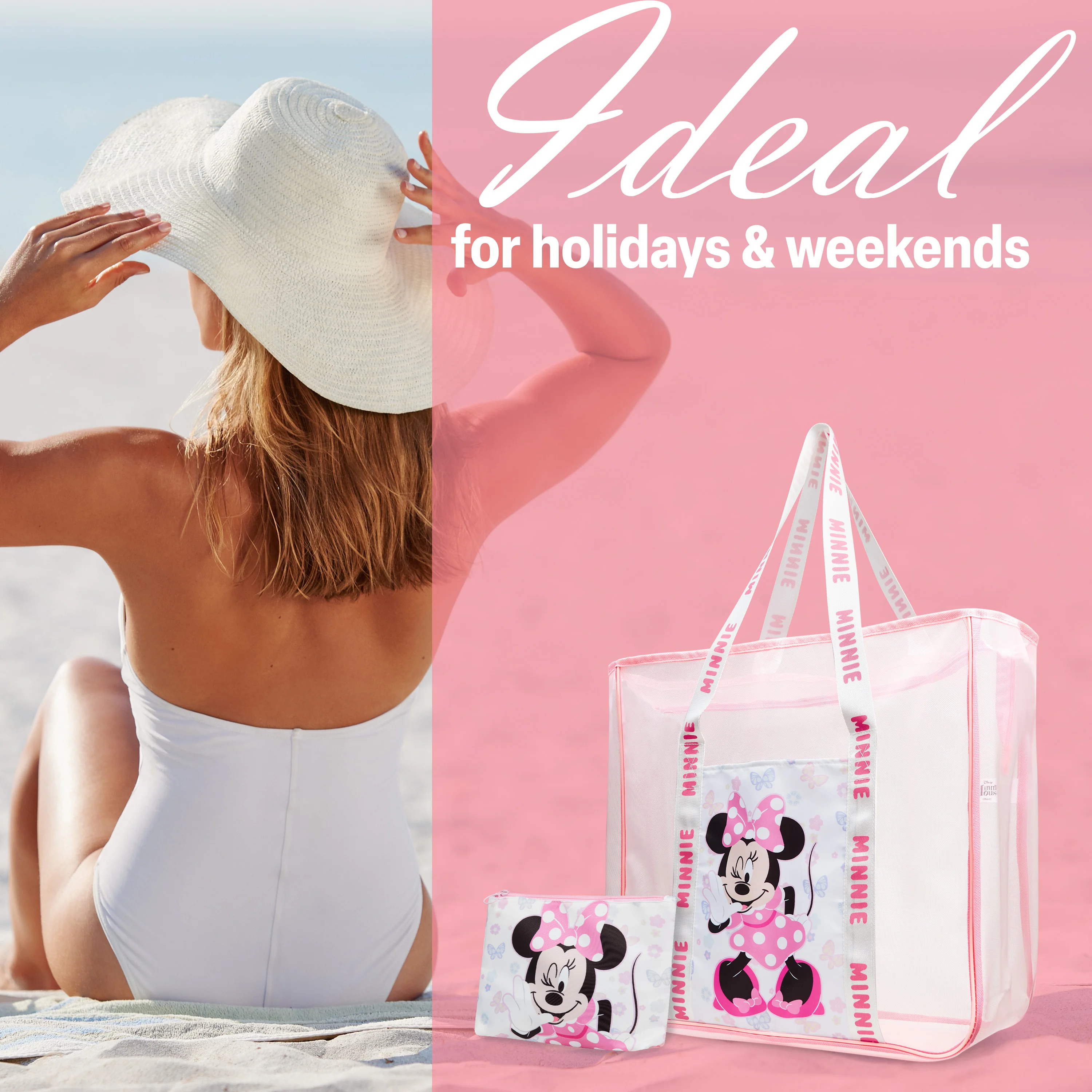Get Trend Travel Bag for Women & Teenagers Mesh Zipped Tote Bag - Image 2