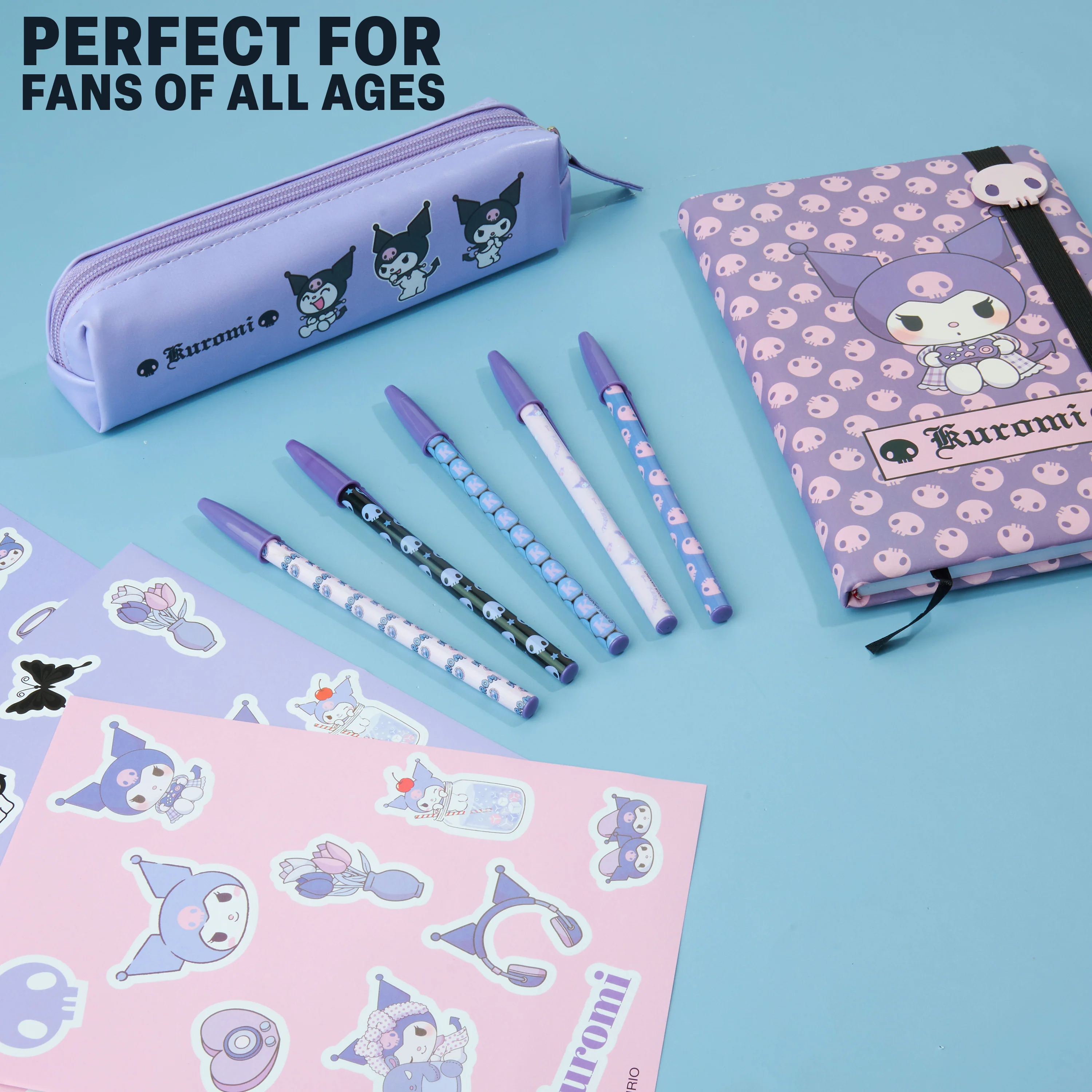 Get TrendKuromi Pencil Case Notebook Stickers and Pens Kawaii Stationery Set - Image 5