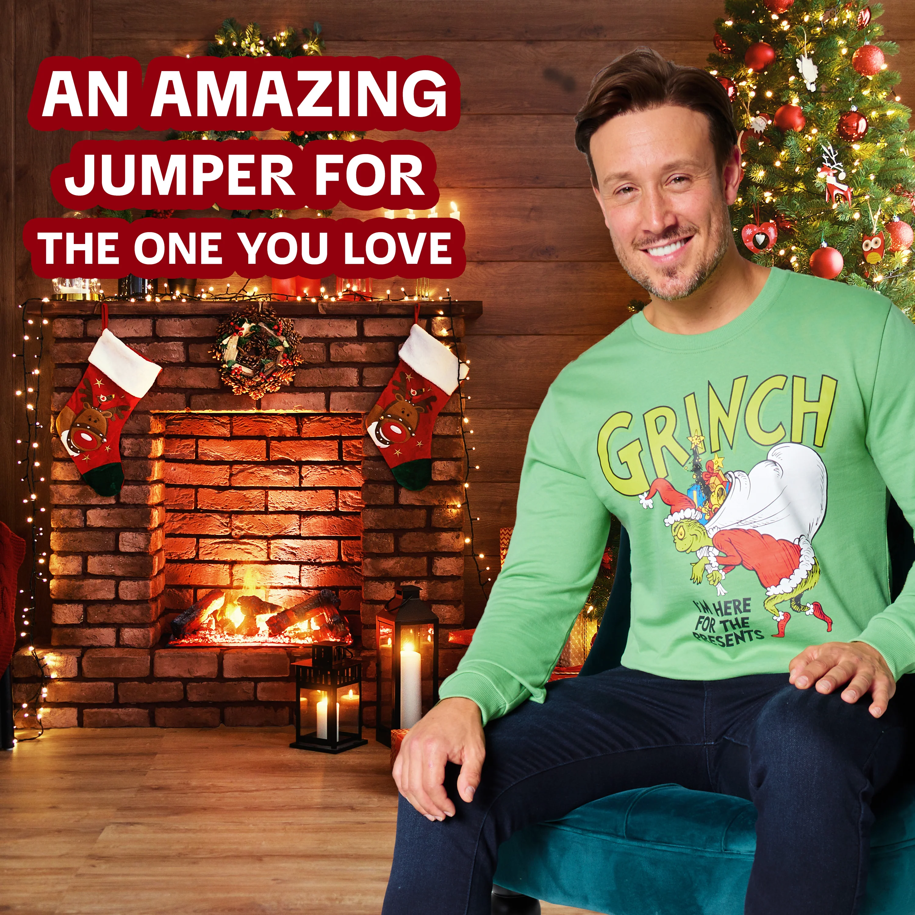 Grinch The Christmas Jumper for Men & Teenagers - Image 2