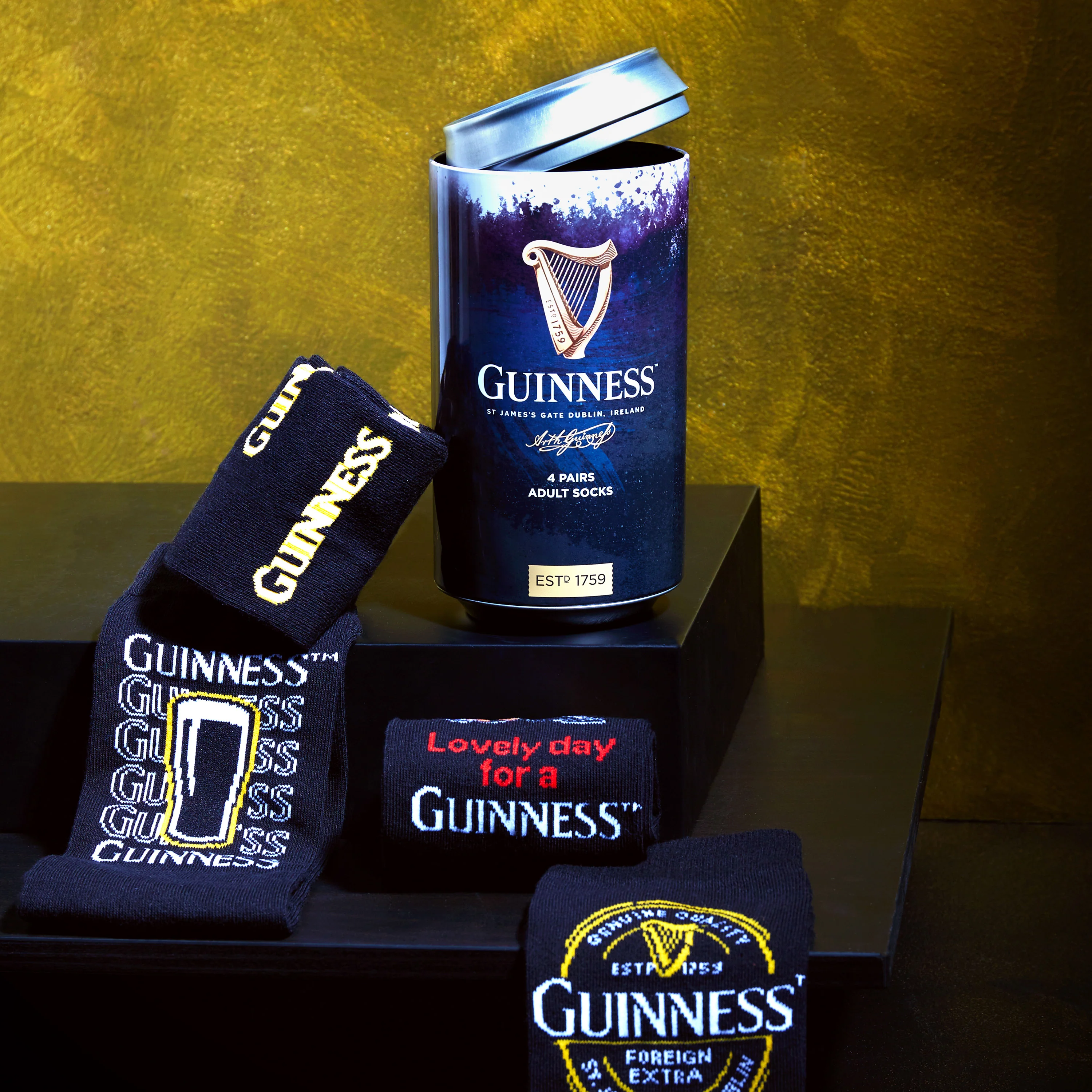 Guinness Socks Pack of 4 Calf Length Soft Funny Socks for Men Adults Gifts for Boyfriend Husband - Image 2