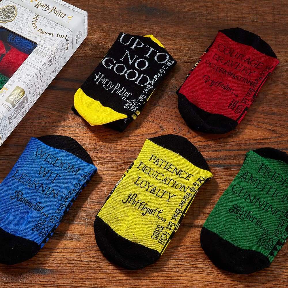 Harry Potter 5 Pack Socks In Size 4-7 Hogwarts Houses Novelty Clothes - Image 5
