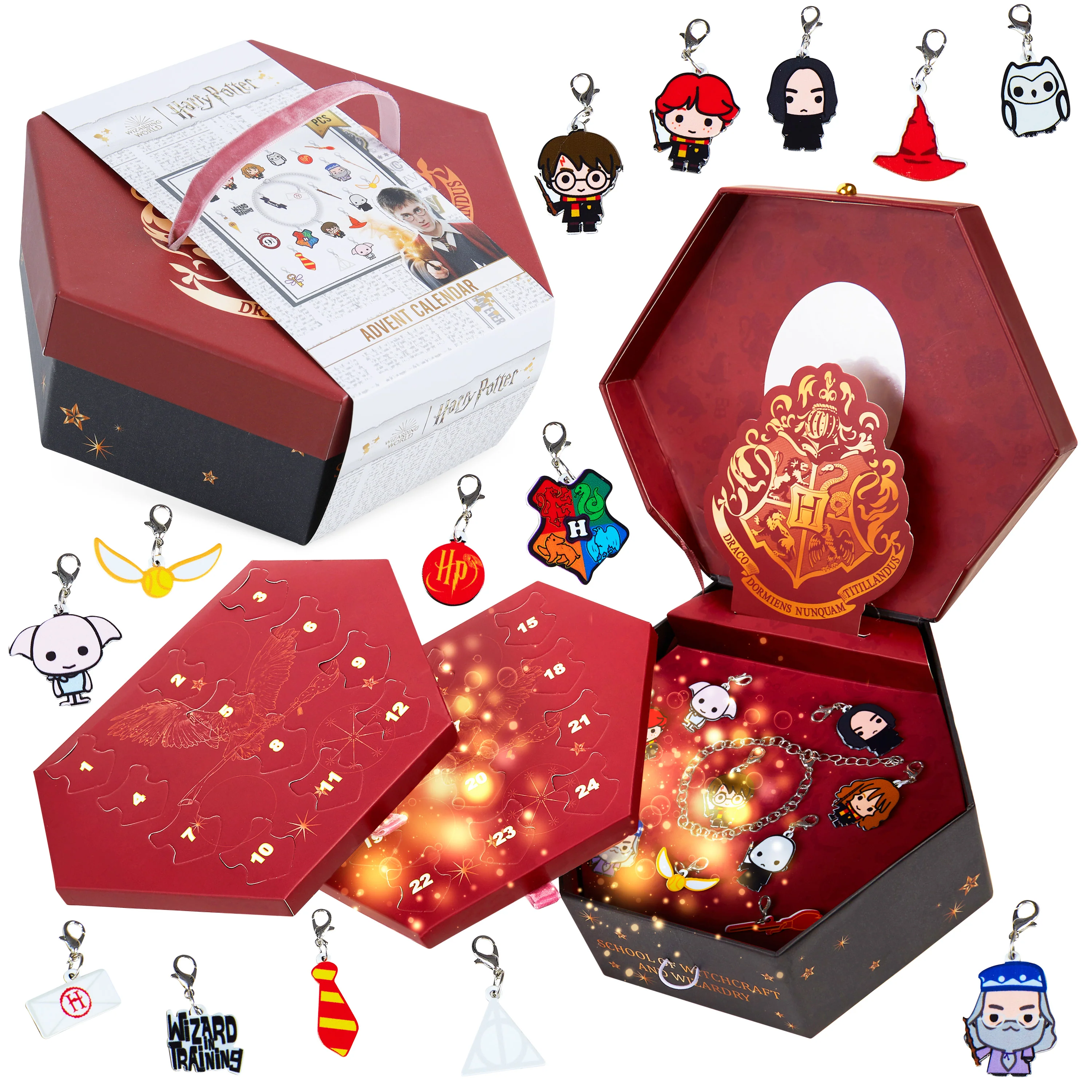 Harry Potter Advent Calendar 2025, Girls Jewellery Christmas Countdown Calendar (Jewellery Box)