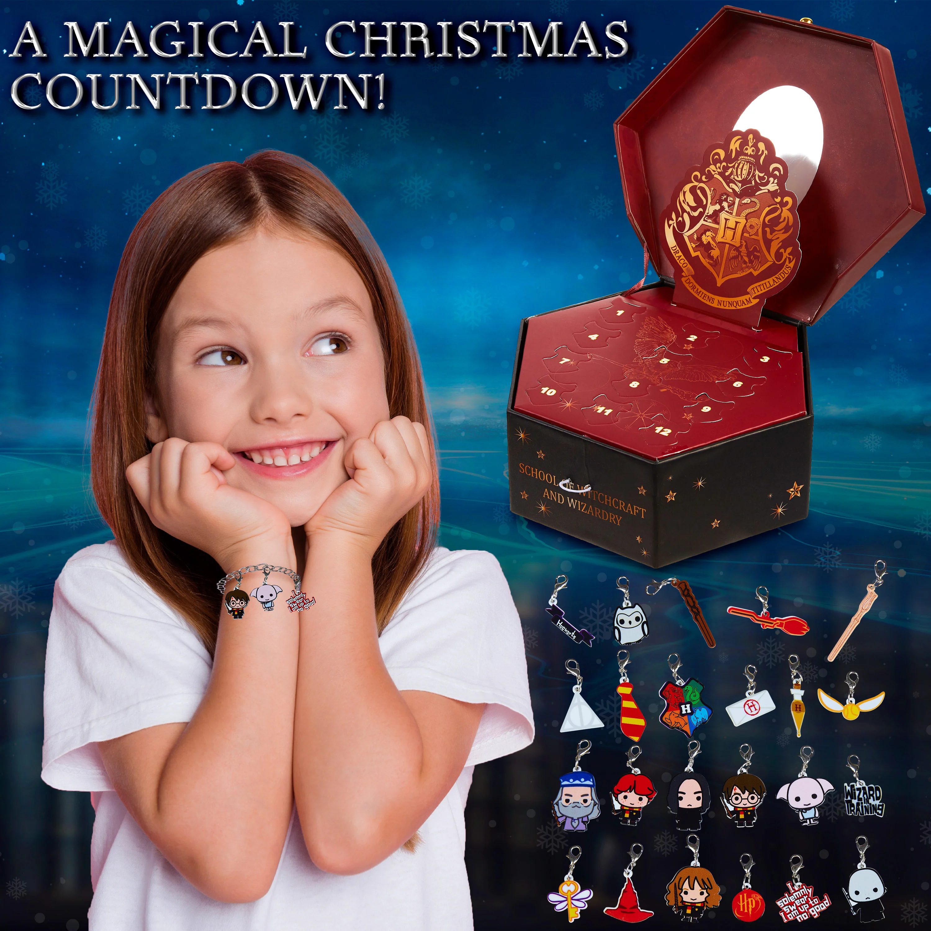 Harry Potter Advent Calendar 2025, Girls Jewellery Christmas Countdown Calendar (Jewellery Box) - Image 3