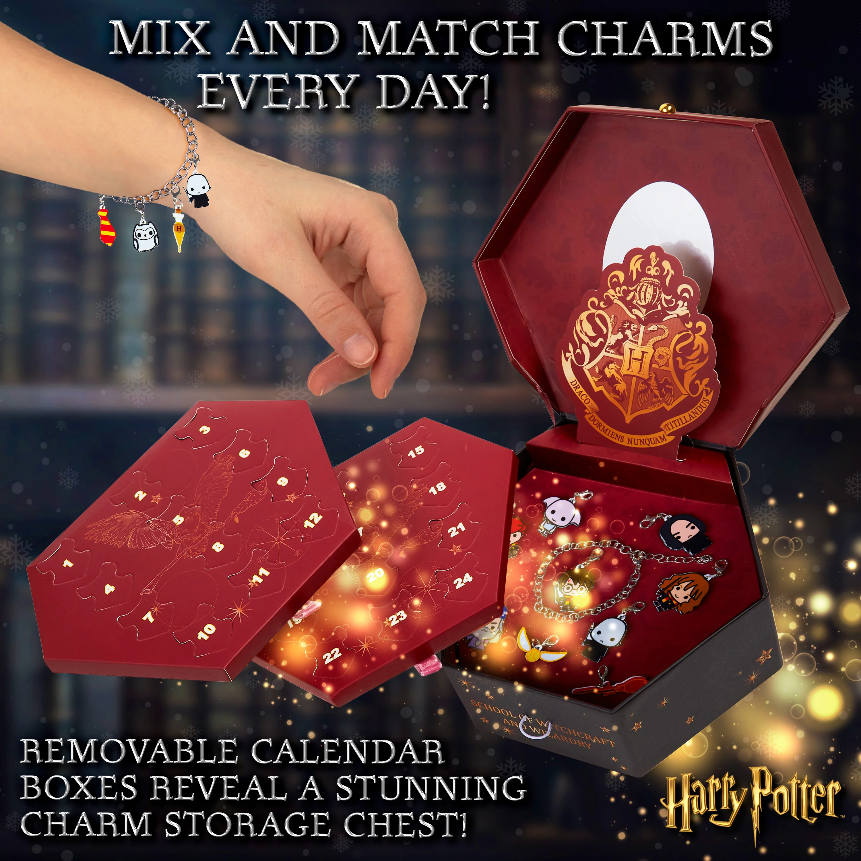 Harry Potter Advent Calendar 2025, Girls Jewellery Christmas Countdown Calendar (Jewellery Box) - Image 4