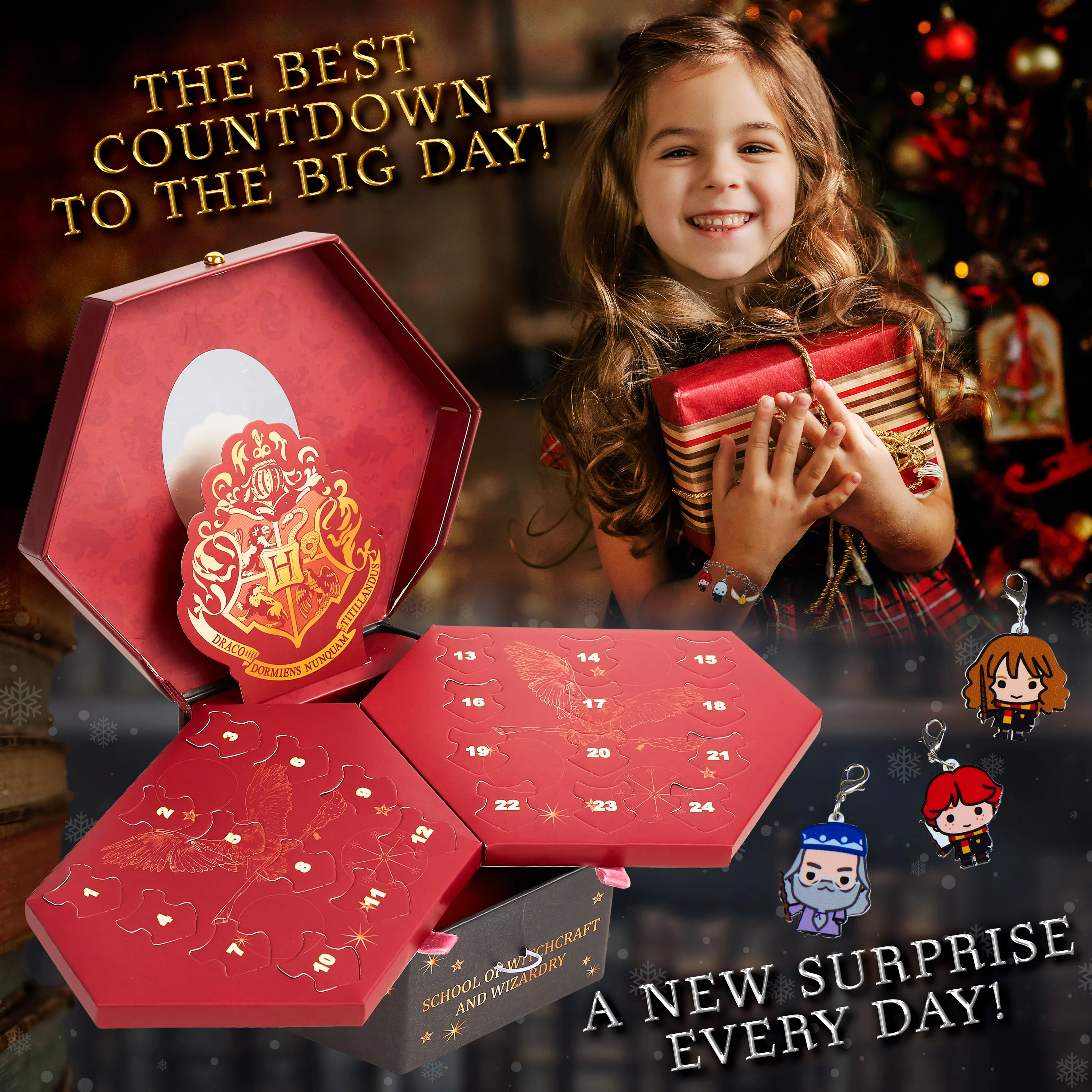 Harry Potter Advent Calendar 2025, Girls Jewellery Christmas Countdown Calendar (Jewellery Box) - Image 7