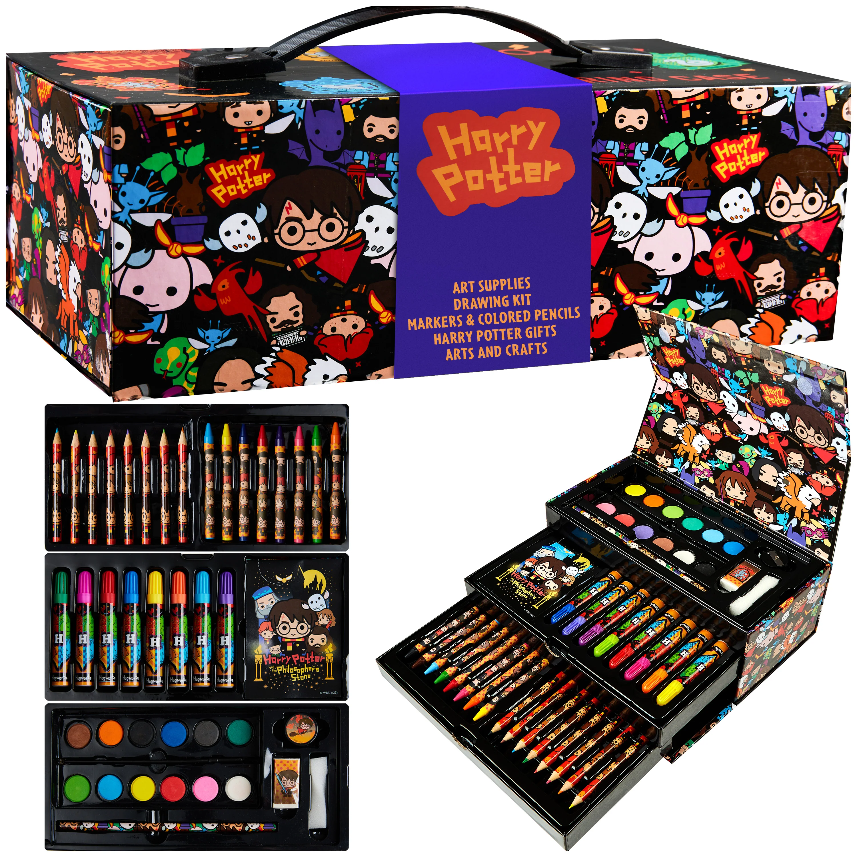 Harry Potter Art Set for Kids, Art Supplies Paints Colouring Pens Colouring Pencils Crayons