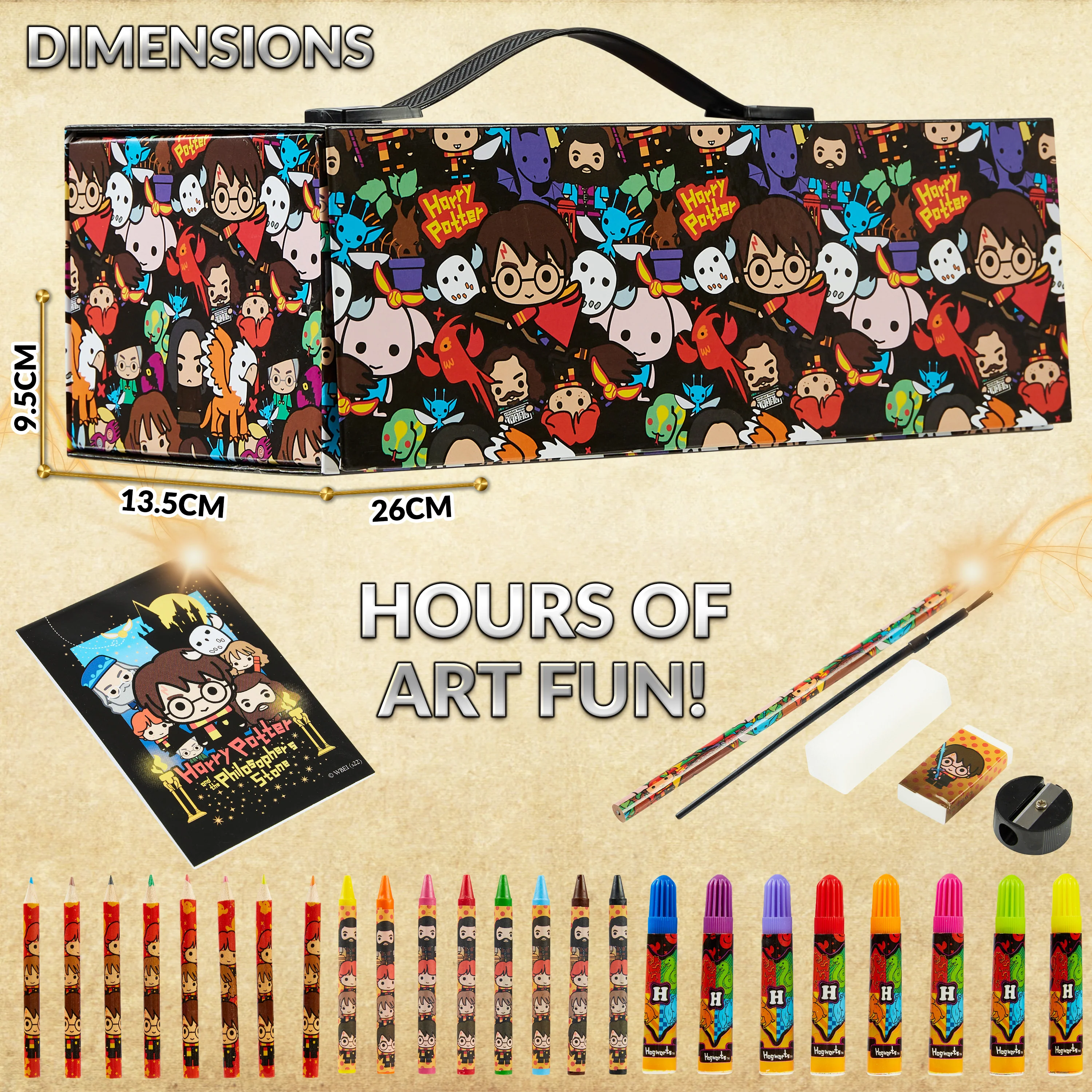 Harry Potter Art Set for Kids, Art Supplies Paints Colouring Pens Colouring Pencils Crayons - Image 6