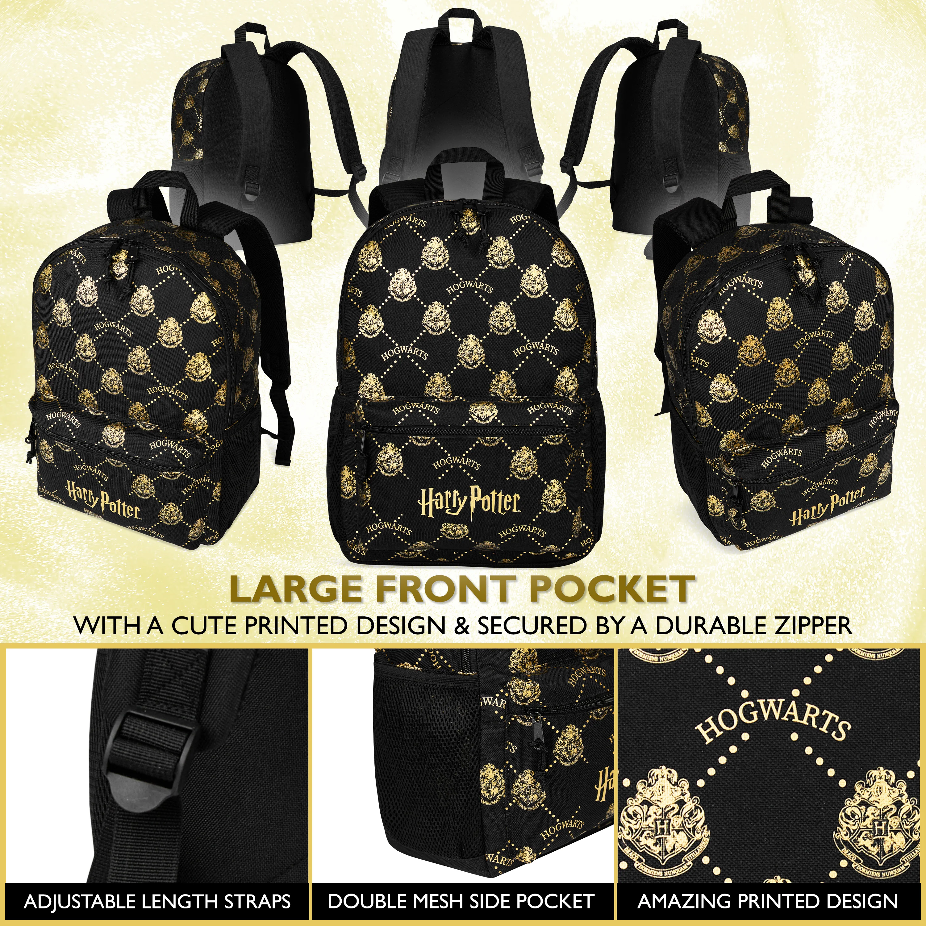Harry Potter Backpack for Kids Teens Rucksack School Bag for Primary Secondary - Image 4
