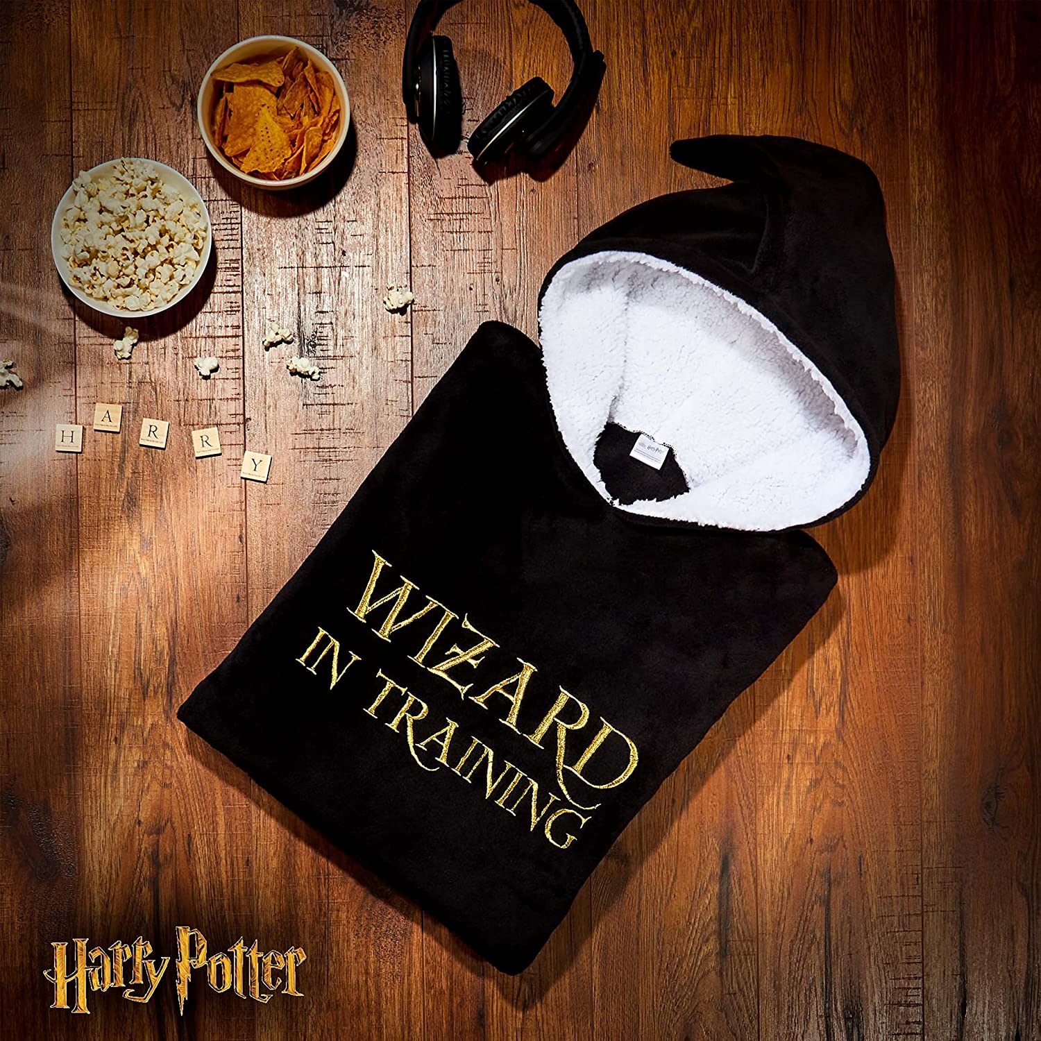 Harry Potter Black Hoodie Blanket Women, Fleece Oversized Sweatshirt - Image 4