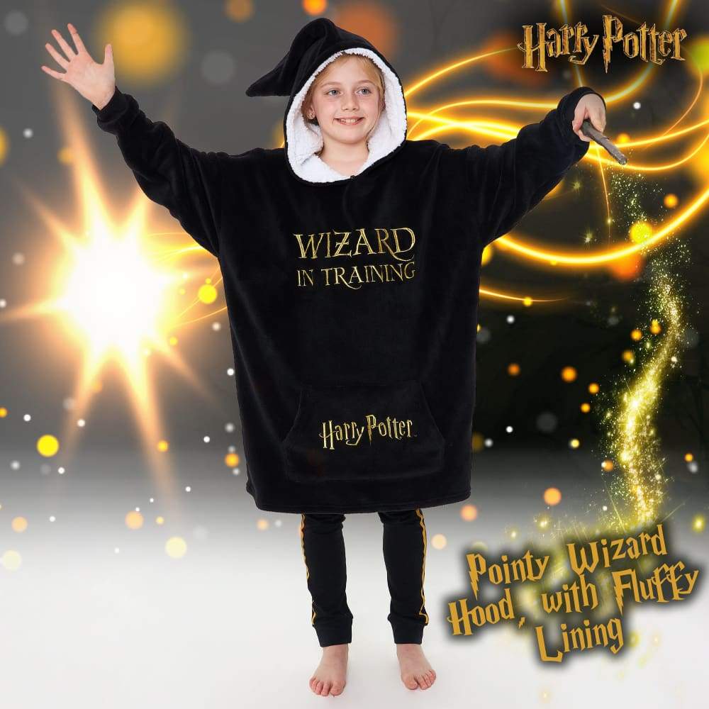 Harry Potter Black Hoodie for Girls, Fleece Oversized Hoodie Blanket - Image 4