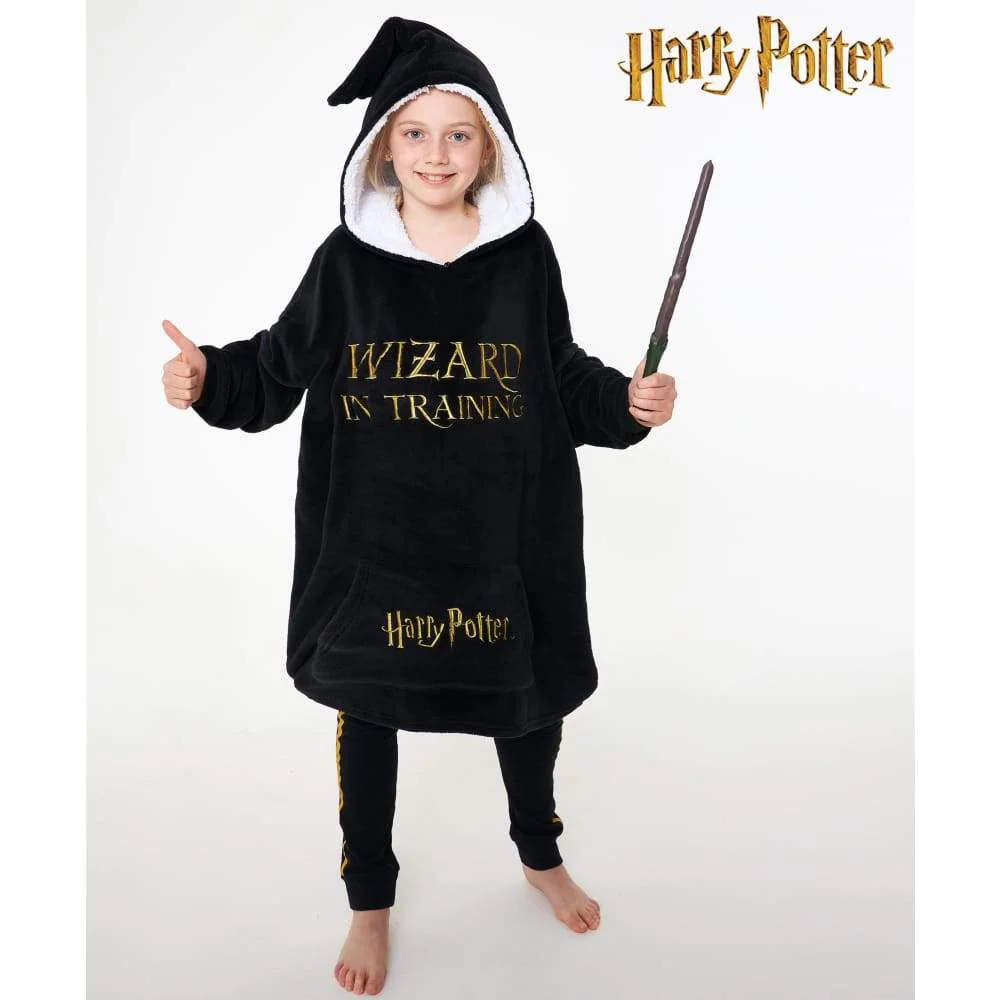 Harry Potter Black Hoodie for Girls, Fleece Oversized Hoodie Blanket - Image 6