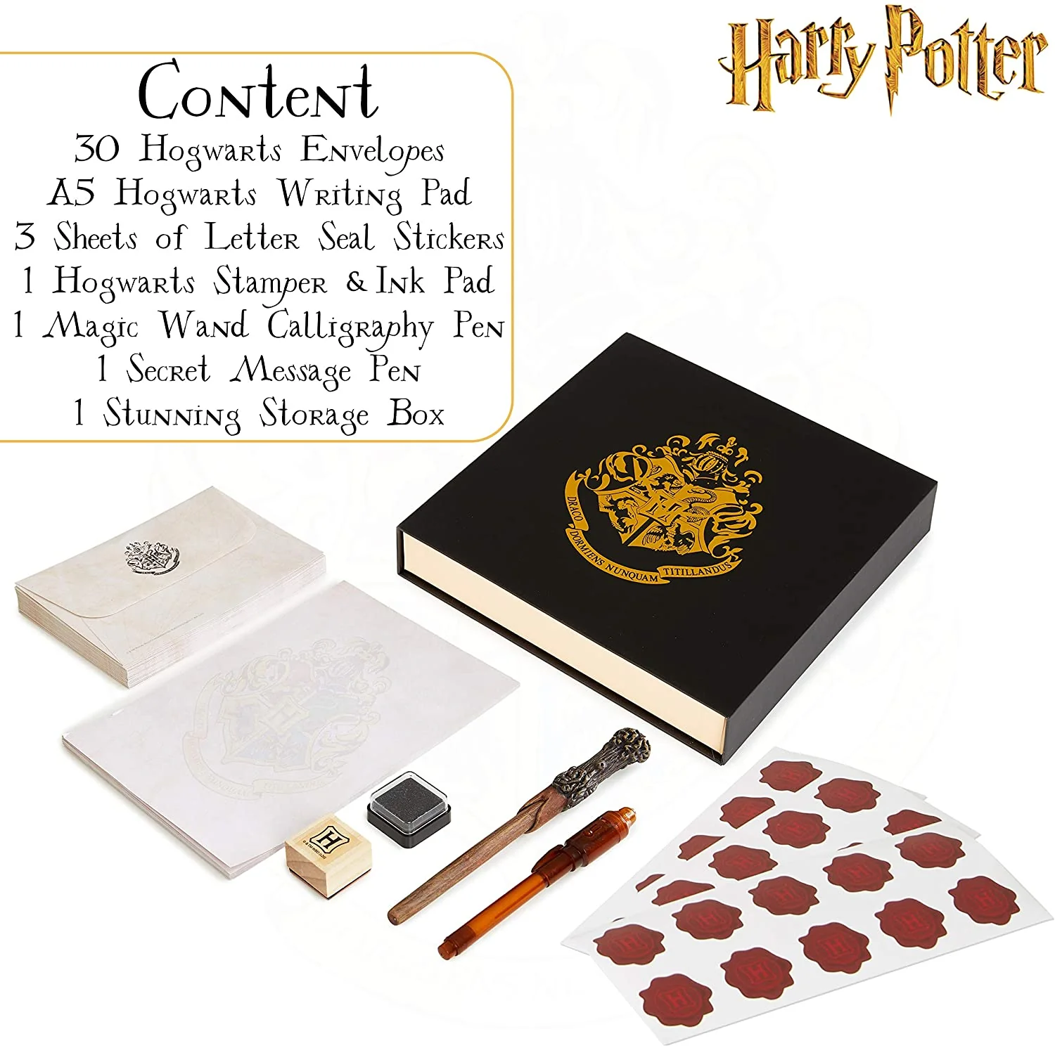 Harry Potter Gifts Letter Writing Set with Harry Potter Wand Pen Secret Messages Pen A5 Paper Envelopes Stamps & Wax Seal Stickers Stationery Supplies - Image 5