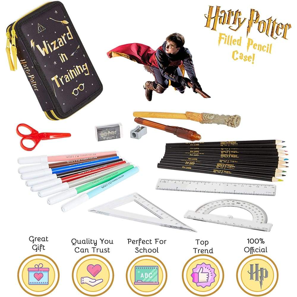 Harry Potter Double Filled Pencil Case, Secret Light Pen for Girls Boys Teens - Image 3