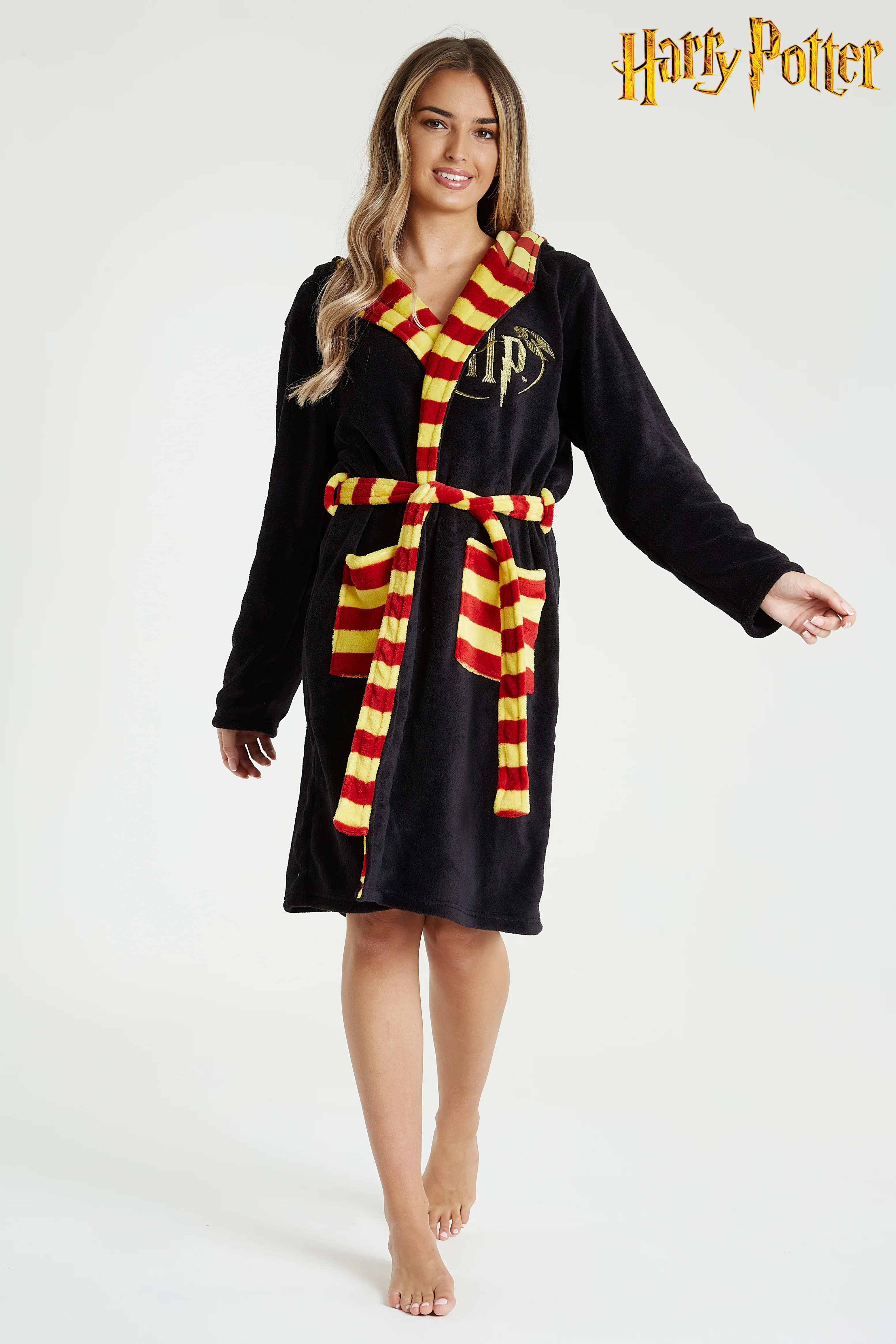 Harry Potter Dressing Gown, Adult Fleece Hooded Dressing Gowns for Women Or Men - Image 3