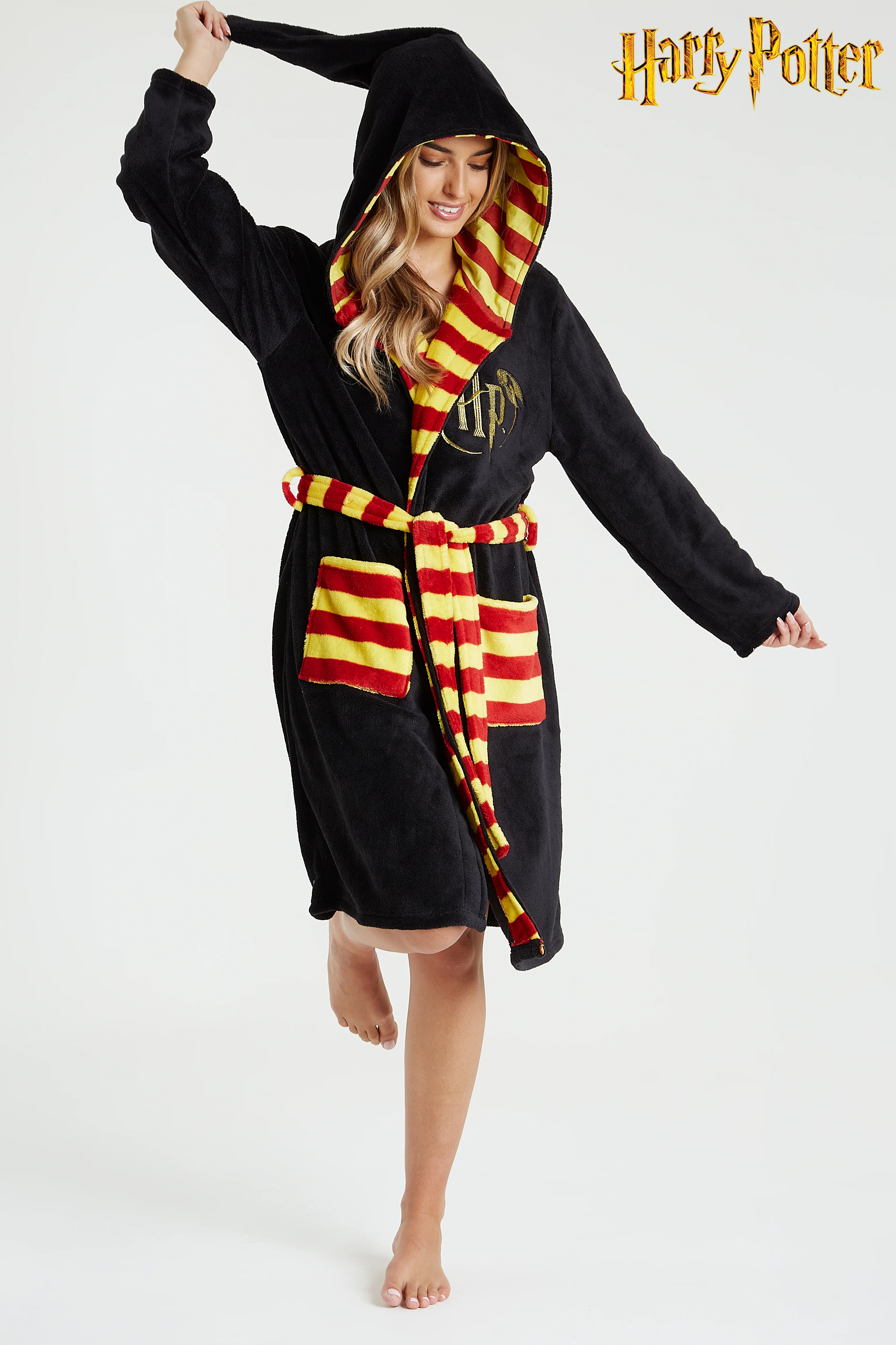 Harry Potter Dressing Gown, Adult Fleece Hooded Dressing Gowns for Women Or Men - Image 6