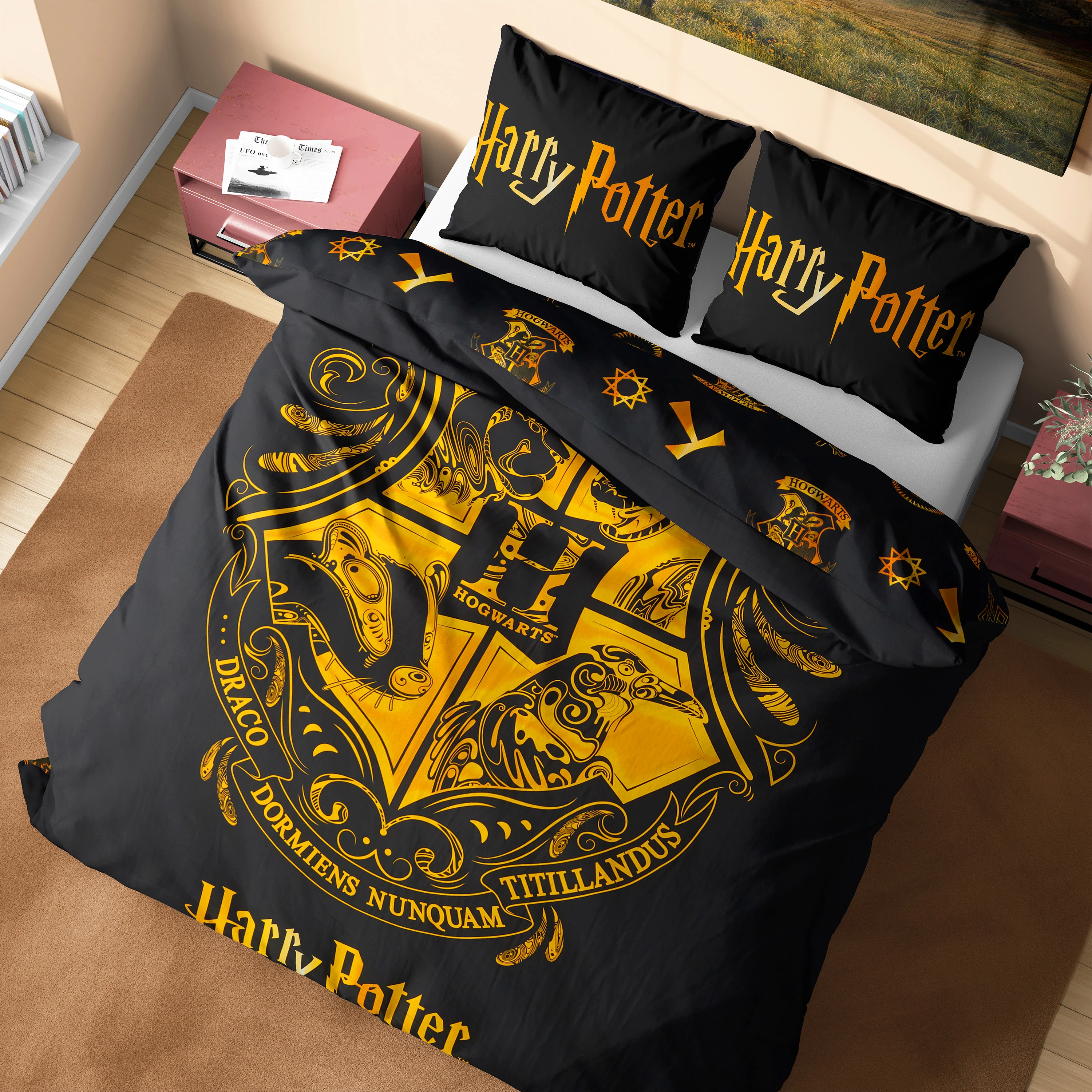 Harry Potter Duvet Cover and Pillowcase Set Kids Teens Women Bedding