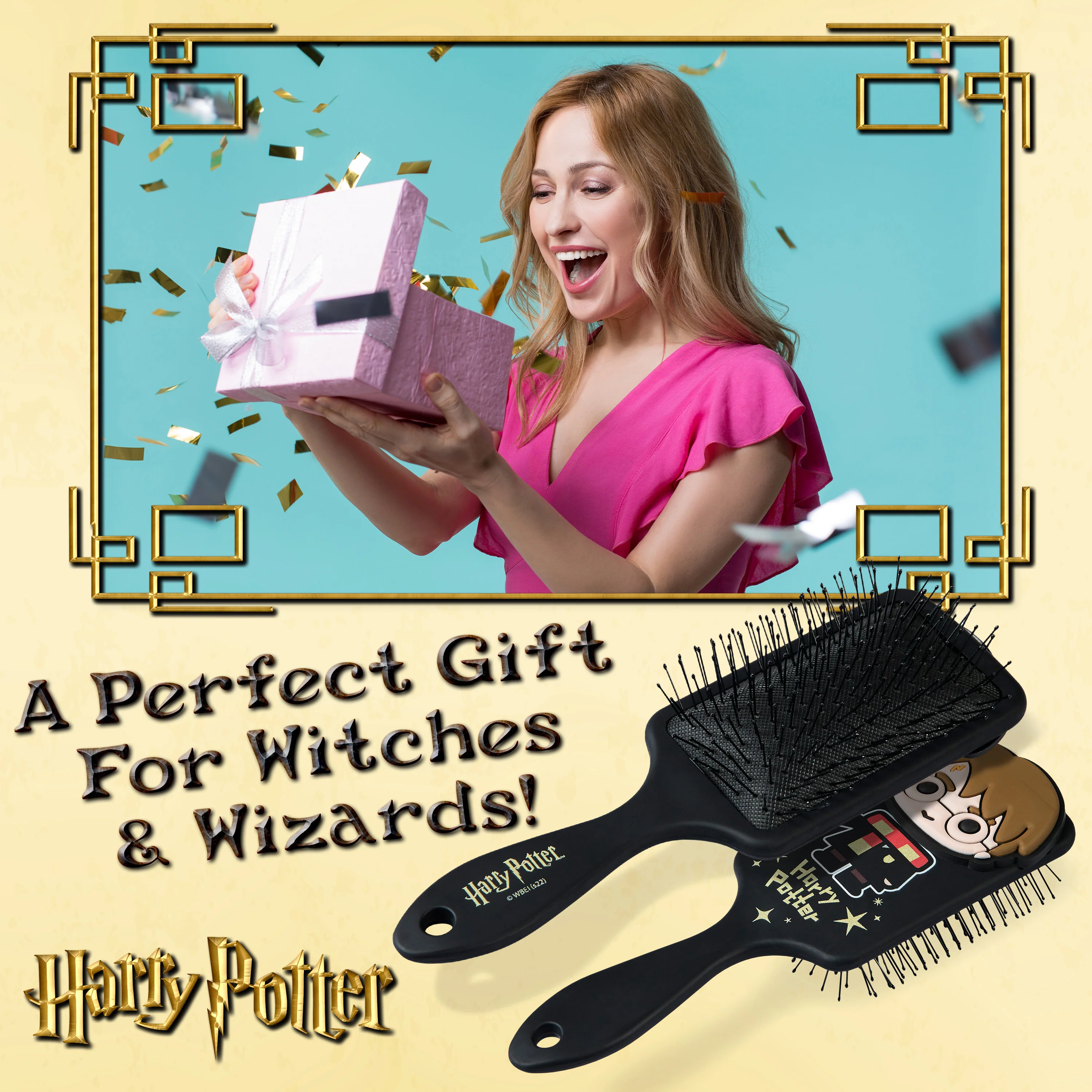 Harry Potter Gifts for Girls Hair Brush for All Hair Types - Image 3