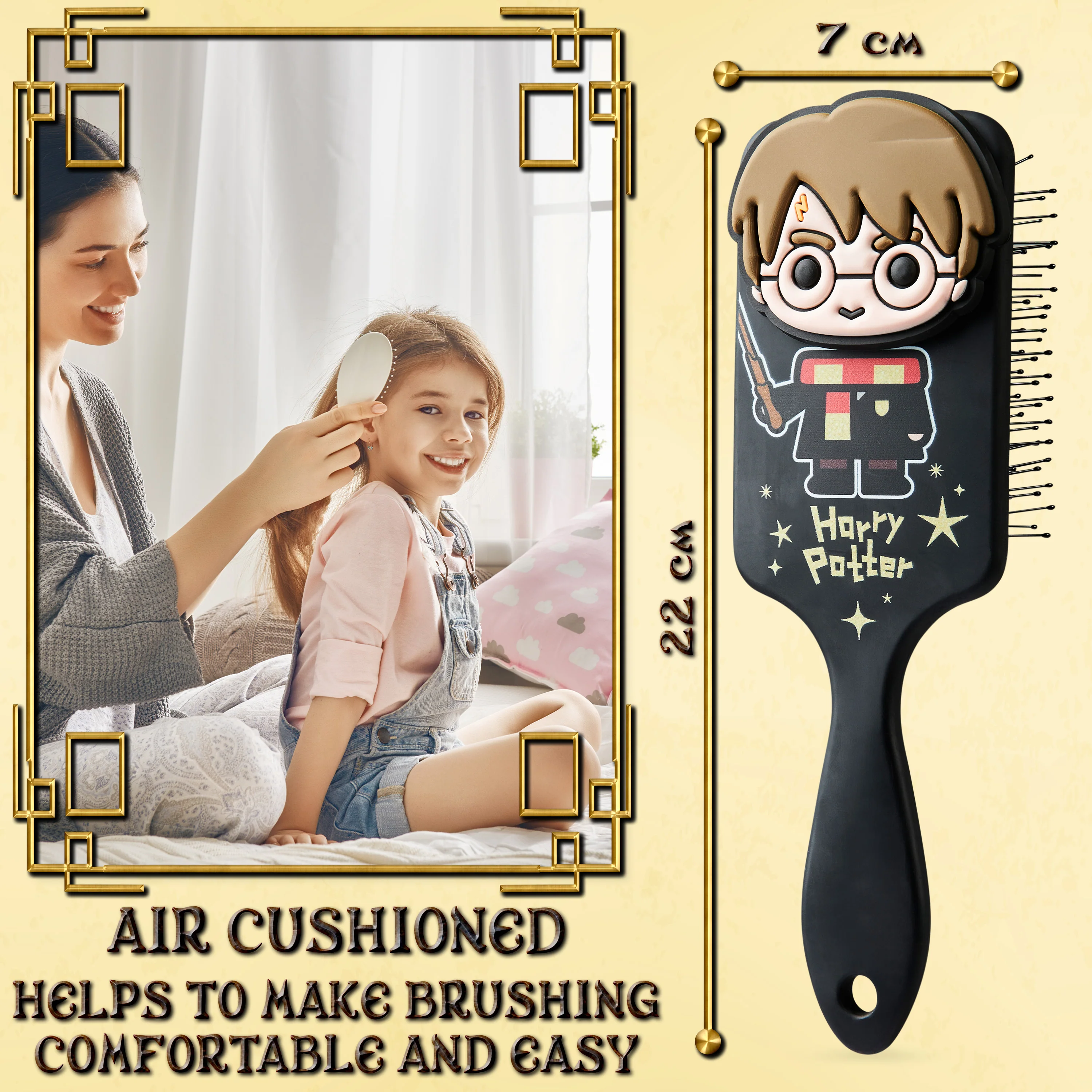 Harry Potter Gifts for Girls Hair Brush for All Hair Types - Image 6