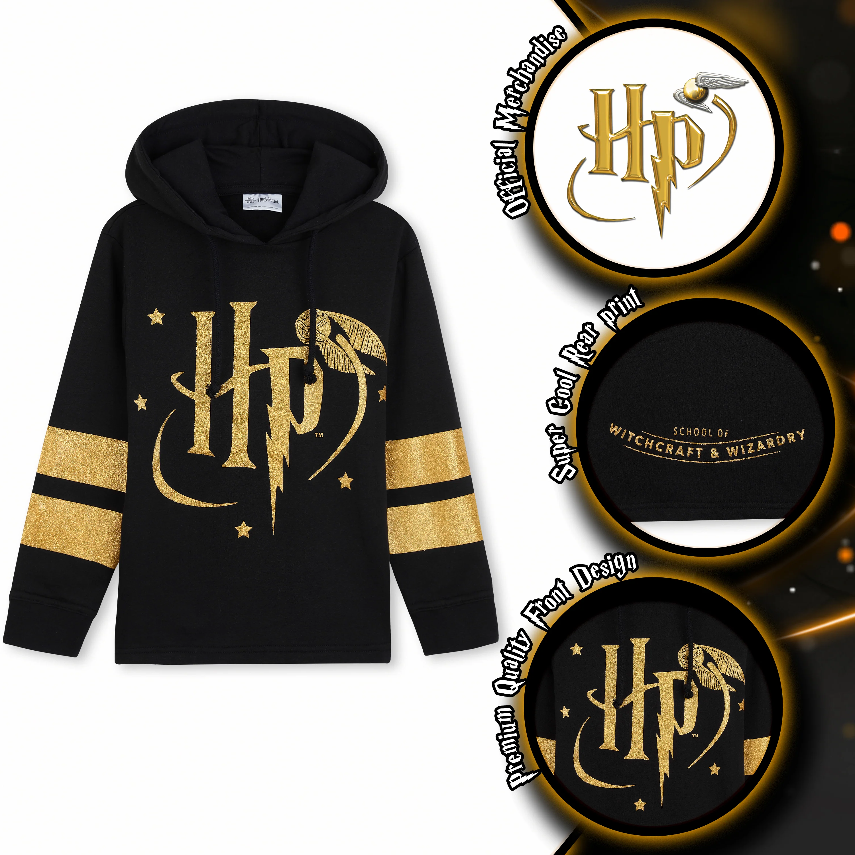 Harry Potter Girls Hoodie, Soft Cosy Hogwarts Hooded Sweatshirt - Gifts for Girls - Image 2