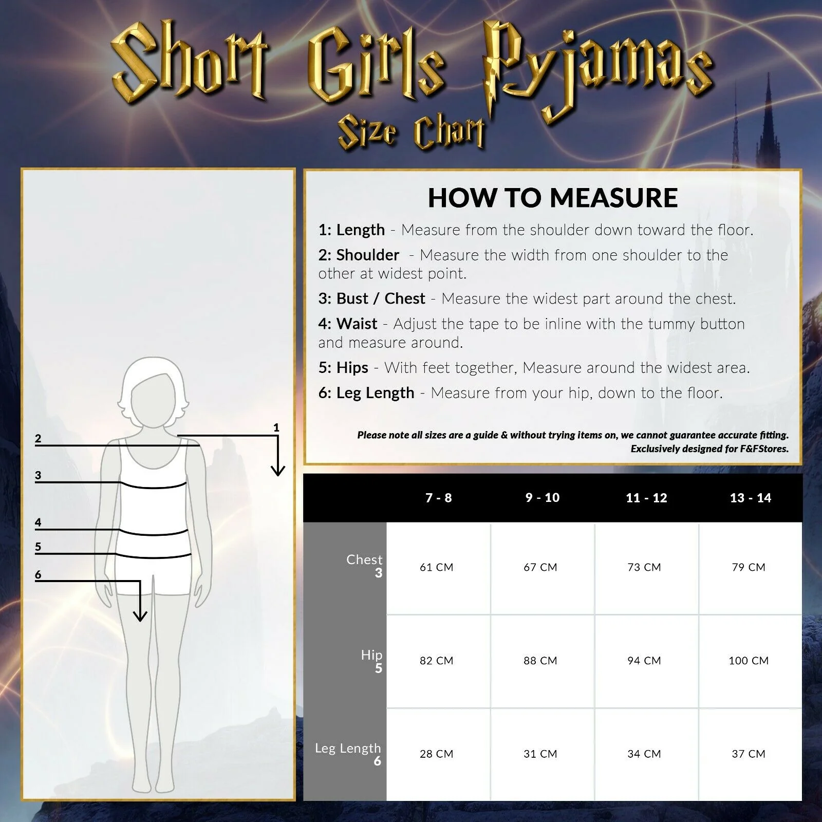 Harry Potter Girls Pyjamas, 2 Piece Short Girls PJs, 100% Cotton Girls Clothes - Image 7