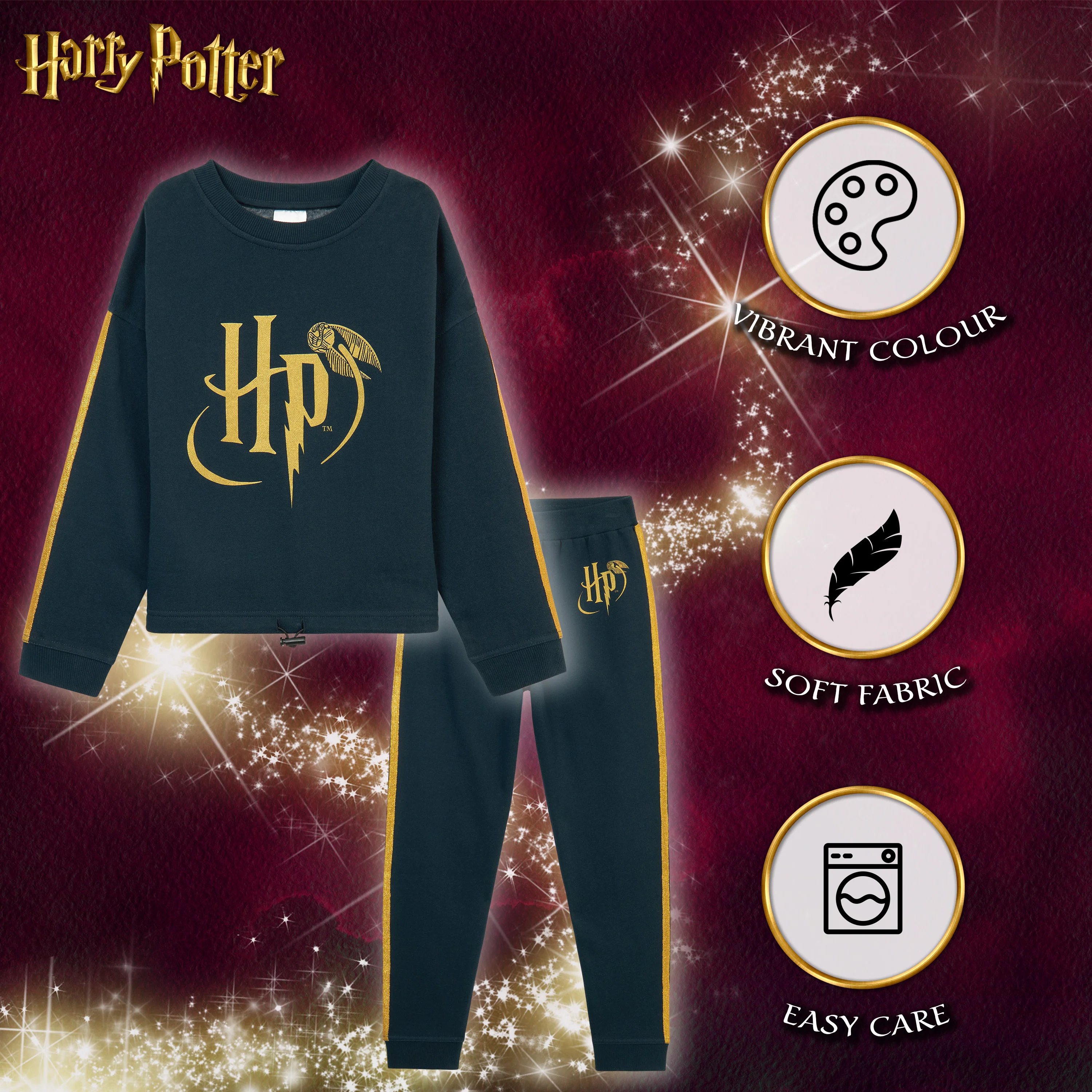 Harry Potter Girls Tracksuit, Sweatshirt and Joggers Set for Kids and Teens - Image 6