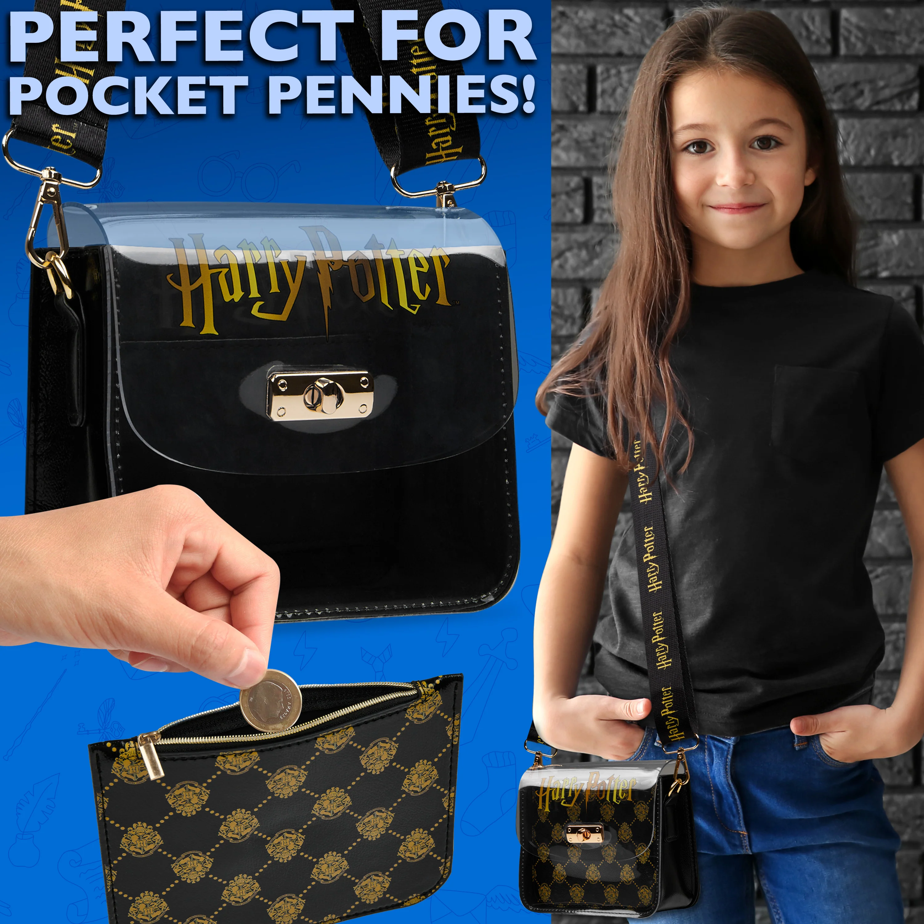 Harry Potter Handbag for Girls Teens Women Crossbody Shoulder Bag Hogwarts Coin Purse - Image 3