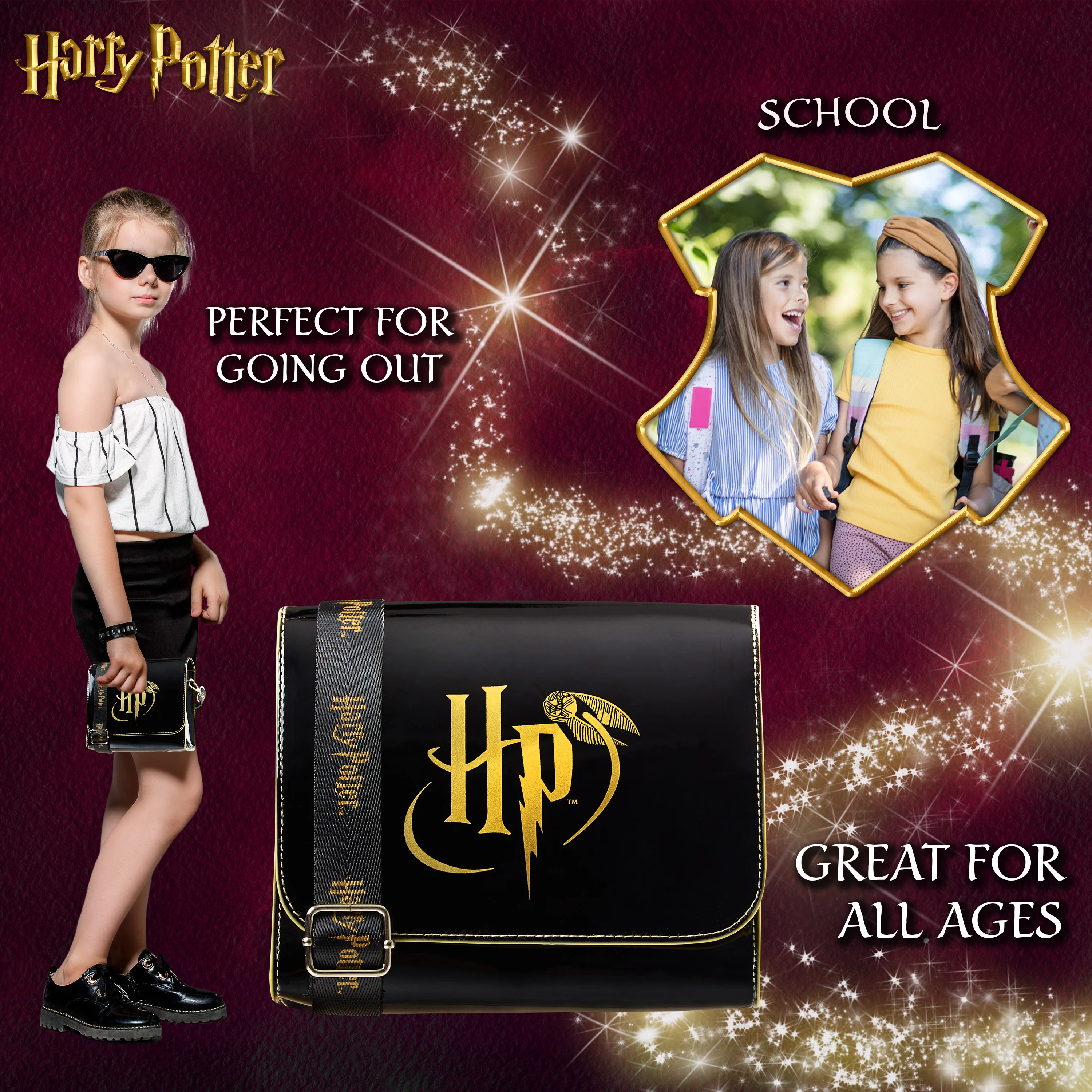 Harry Potter Handbag Girls Teenagers Women Cross Body Bag Stylish Shoulder Bag with Adjustable Strap for Travel Holiday Shopping Gifts for Girls - Image 4