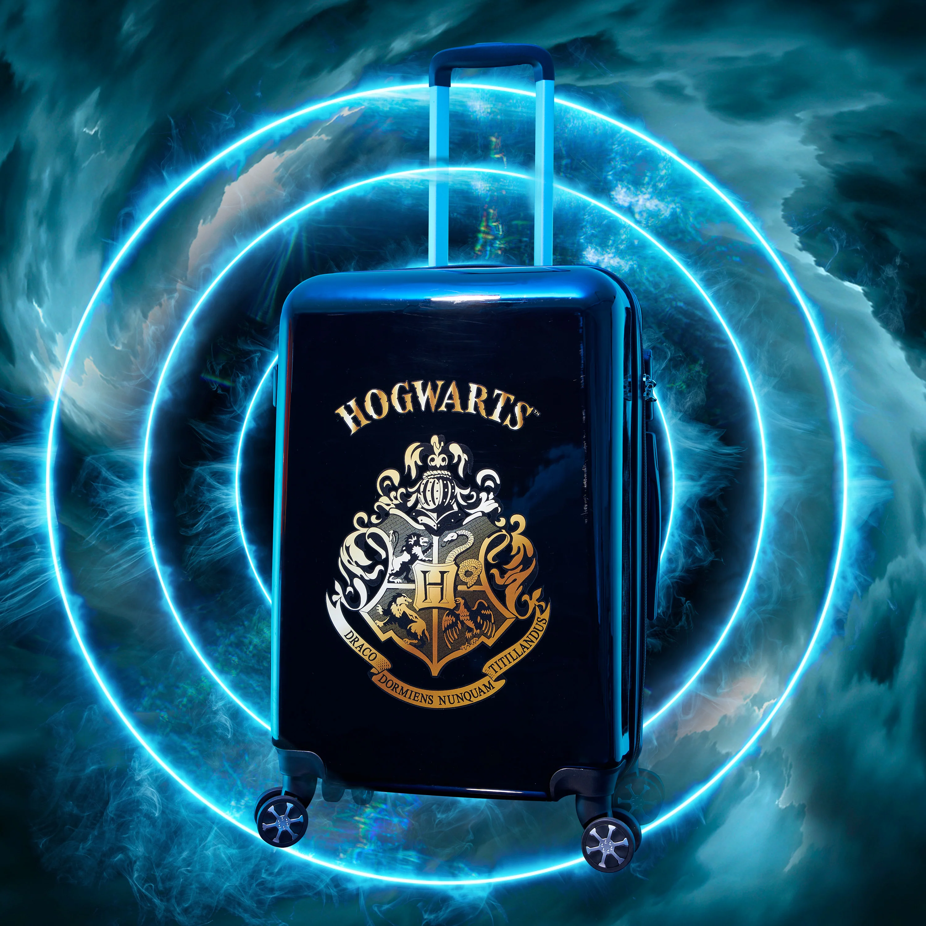 Harry Potter Hard Shell Suitcase, 67 x 42 x 25cm, 60L Capacity, 4 Wheels Combination Lock - Travel Essentials (M/67cm - 60L, Black) - Image 2