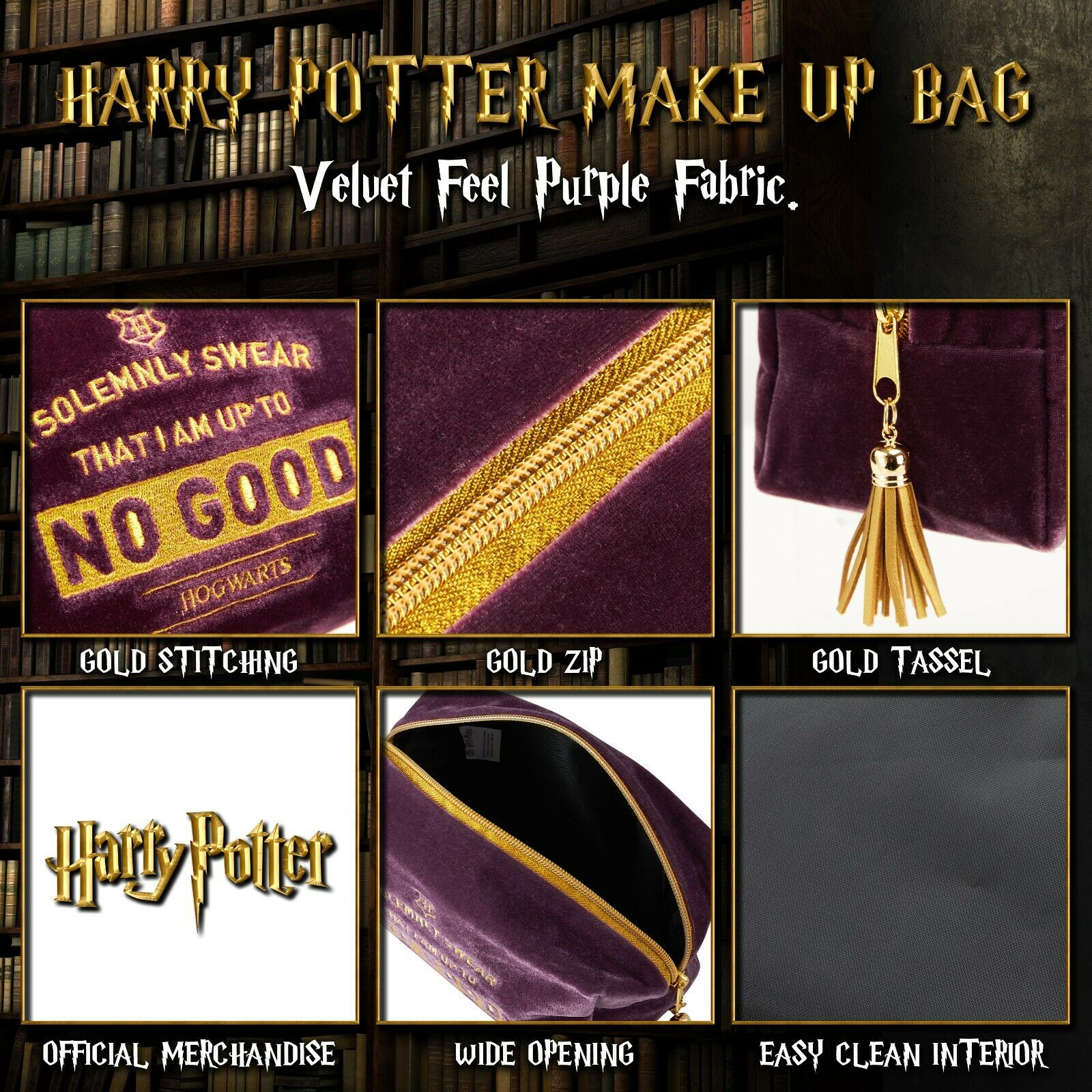 Harry Potter Hogwarts Make Up Bags for Women - Image 5