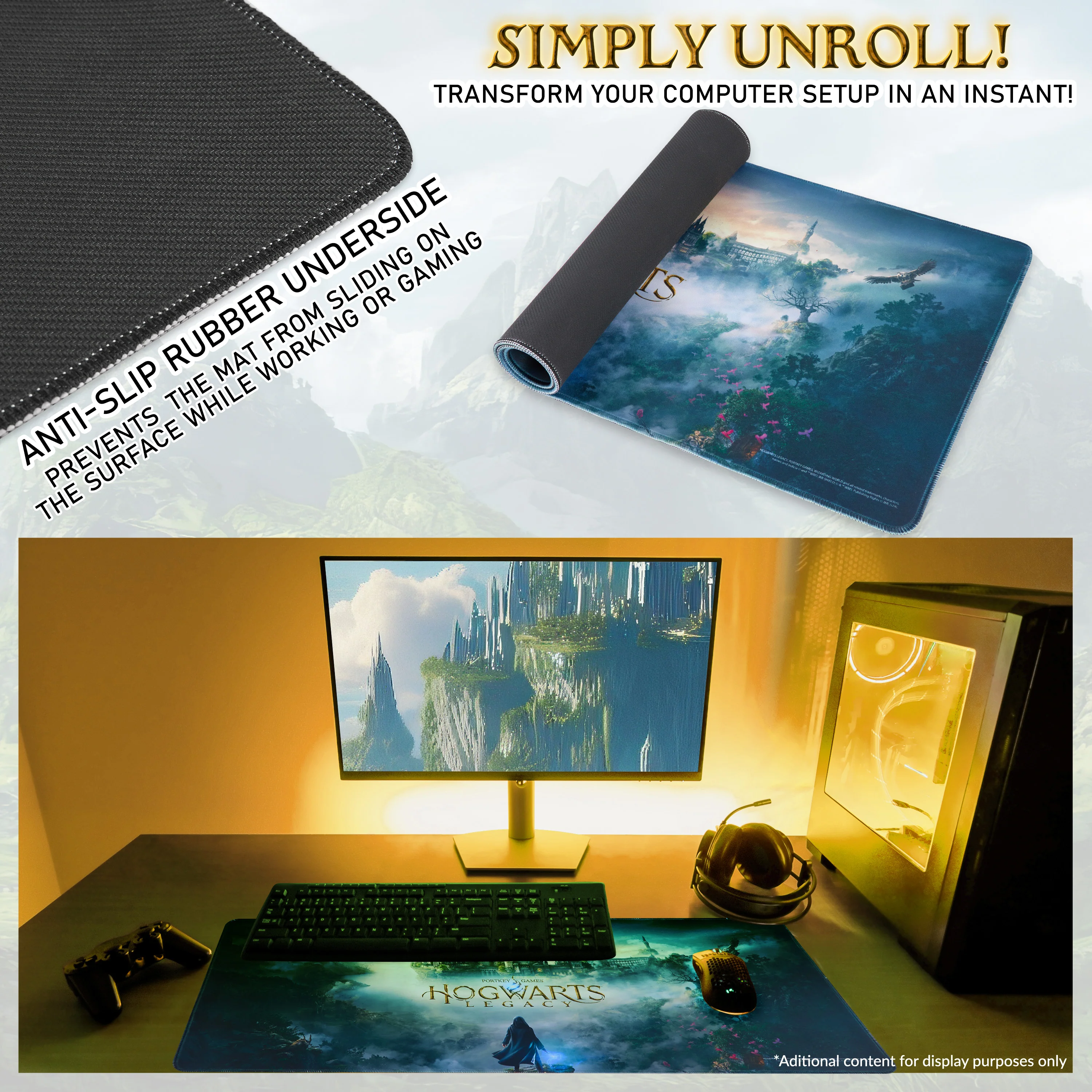 Harry Potter Hogwarts Legacy Gaming Mouse Pad Large Desk Mat 80 x 35cm Desk Protector Mat PC Laptop Keyboard Desk Accessories - Image 4