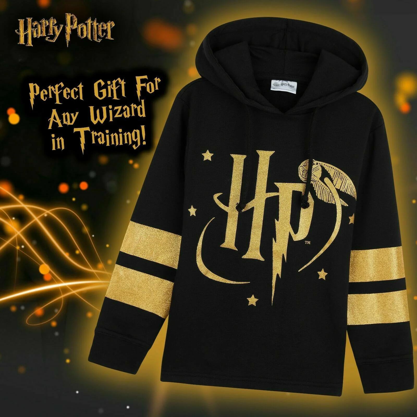Harry Potter Hoodie Girls Teenagers Soft Hogwarts Black/Gold/Red Zip Up Hoodie Sweatshirt Girls Jumpers Age 5-14 Gifts for Girls - Image 3