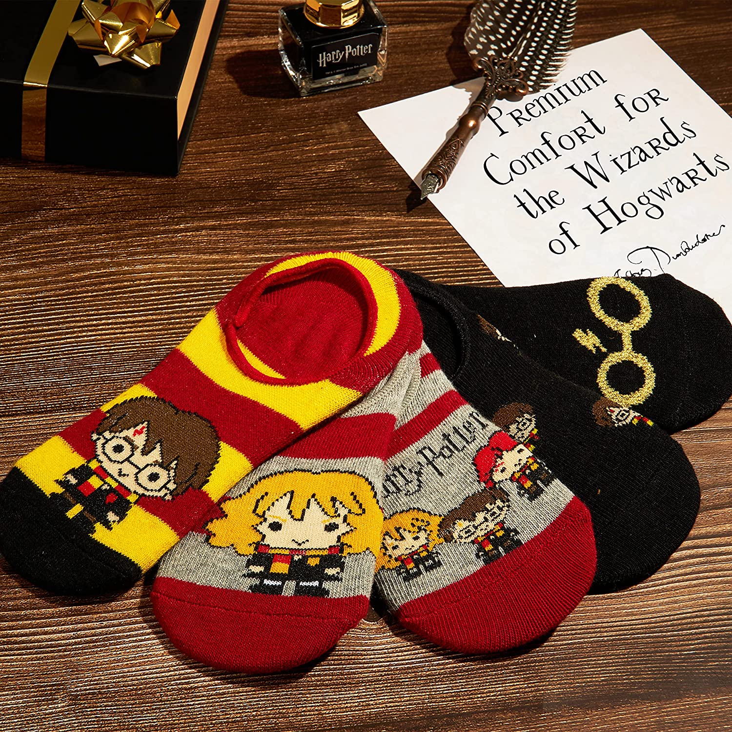 Harry Potter Invisible Socks Kids, 5 x No Show Socks Low Cut Socks Harry Potter Gifts - Image 4