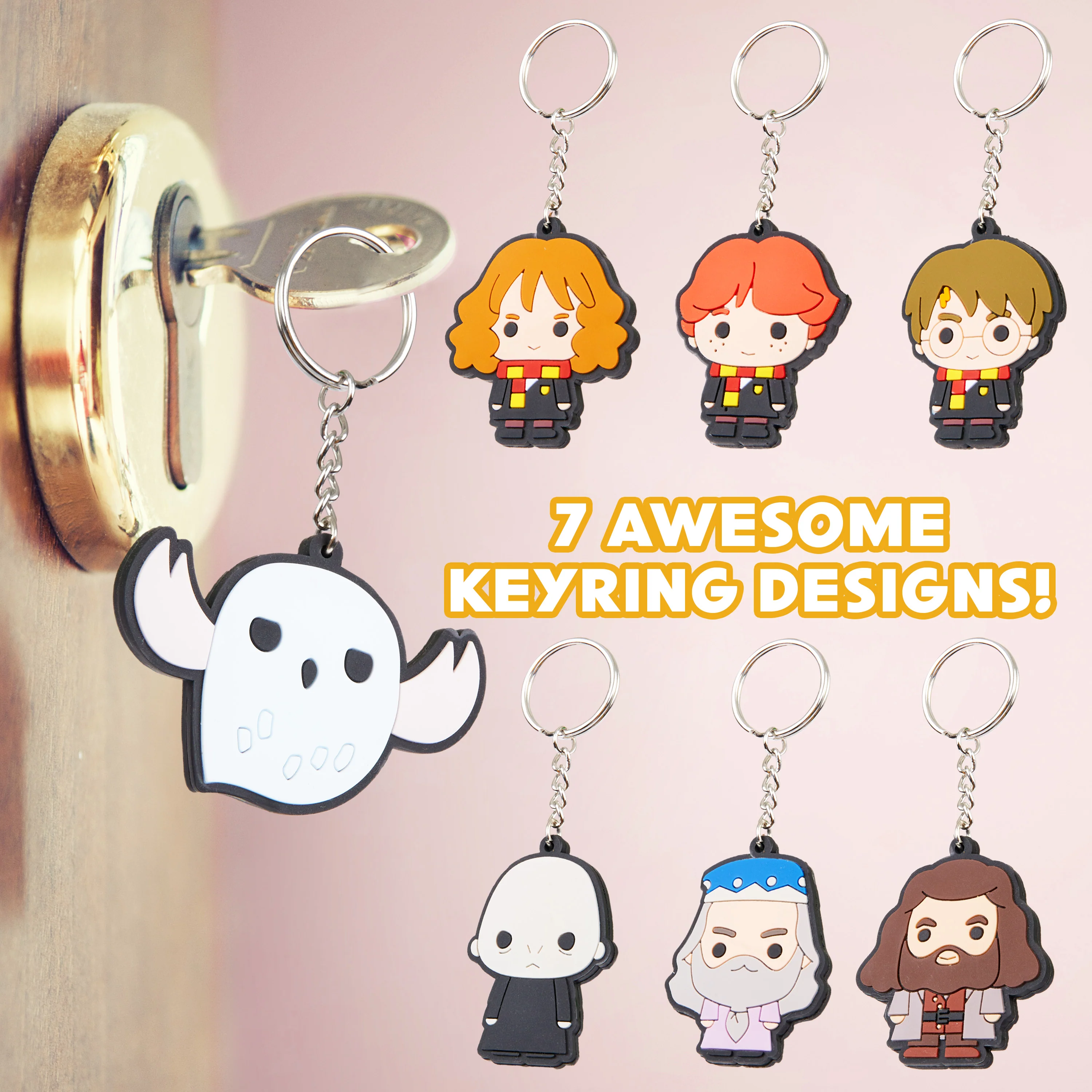 Harry Potter Keyrings for Kids, Mini Figures Set of 7 Keychain Harry Potter Characters - Image 3
