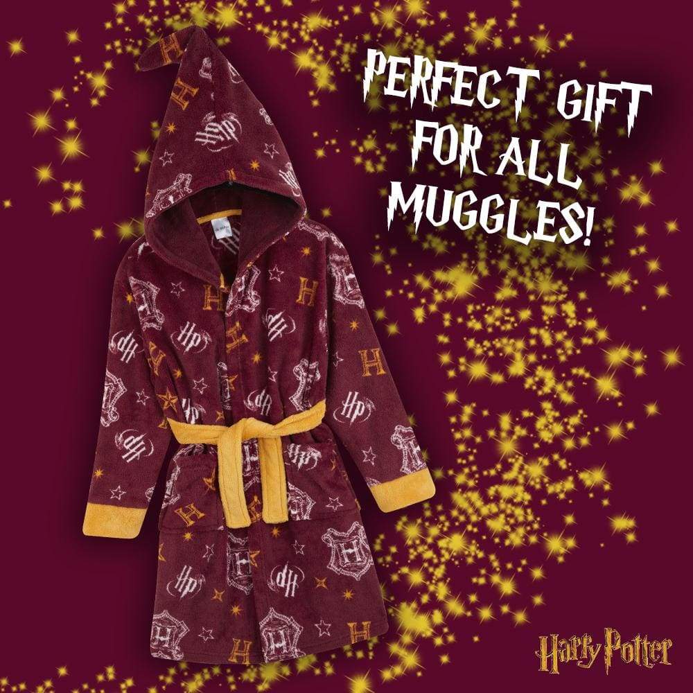 Harry Potter Kids Dressing Gown, Gryffindor Slytherin Soft Fleece Robe For Boys - Image 3