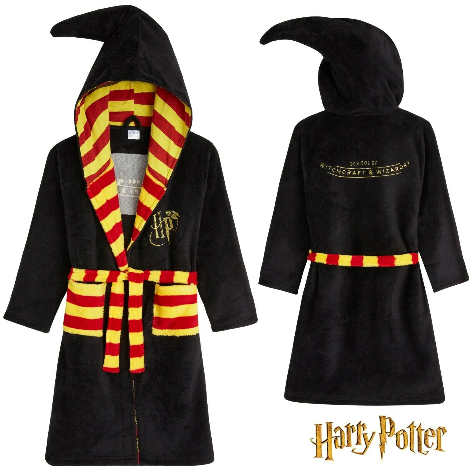 Harry Potter Kids Dressing Gown, Gryffindor Soft Fleece Robe for Boys Or Girls - Image 6