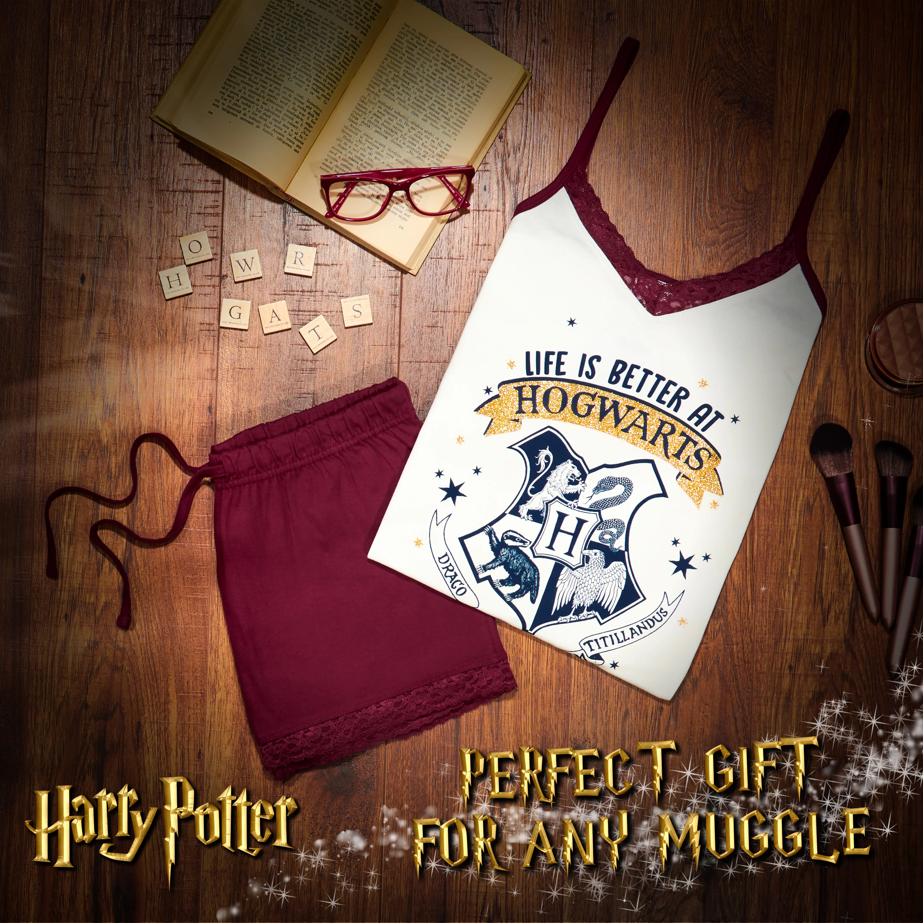 Harry Potter Ladies Pyjamas, Womens Shorts and Top Set, Women’s Nightwear - Image 4