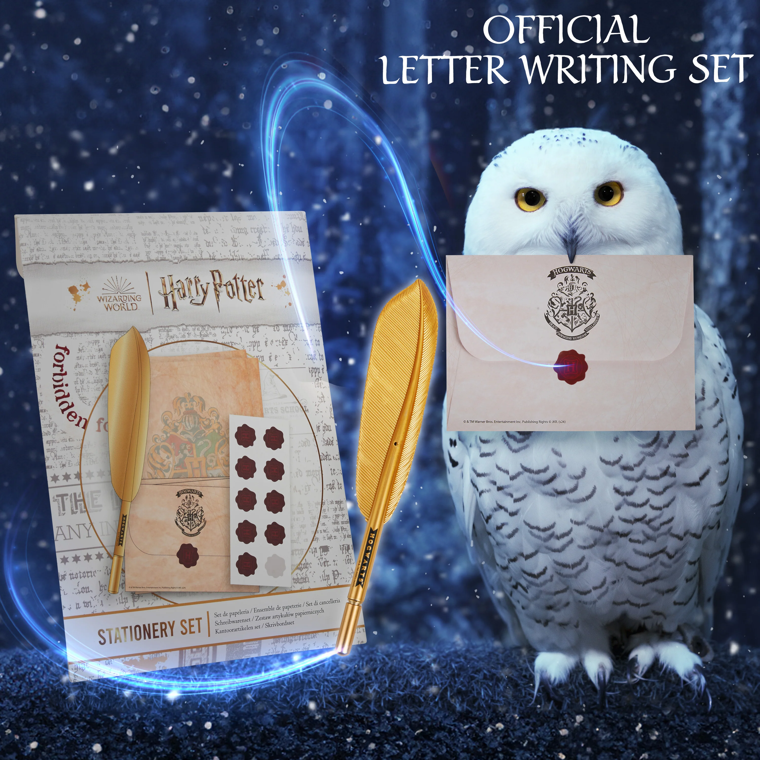 Harry Potter Letter Writing Set with Paper, Envelopes, Quill Pen - Magical Gifts - Image 2