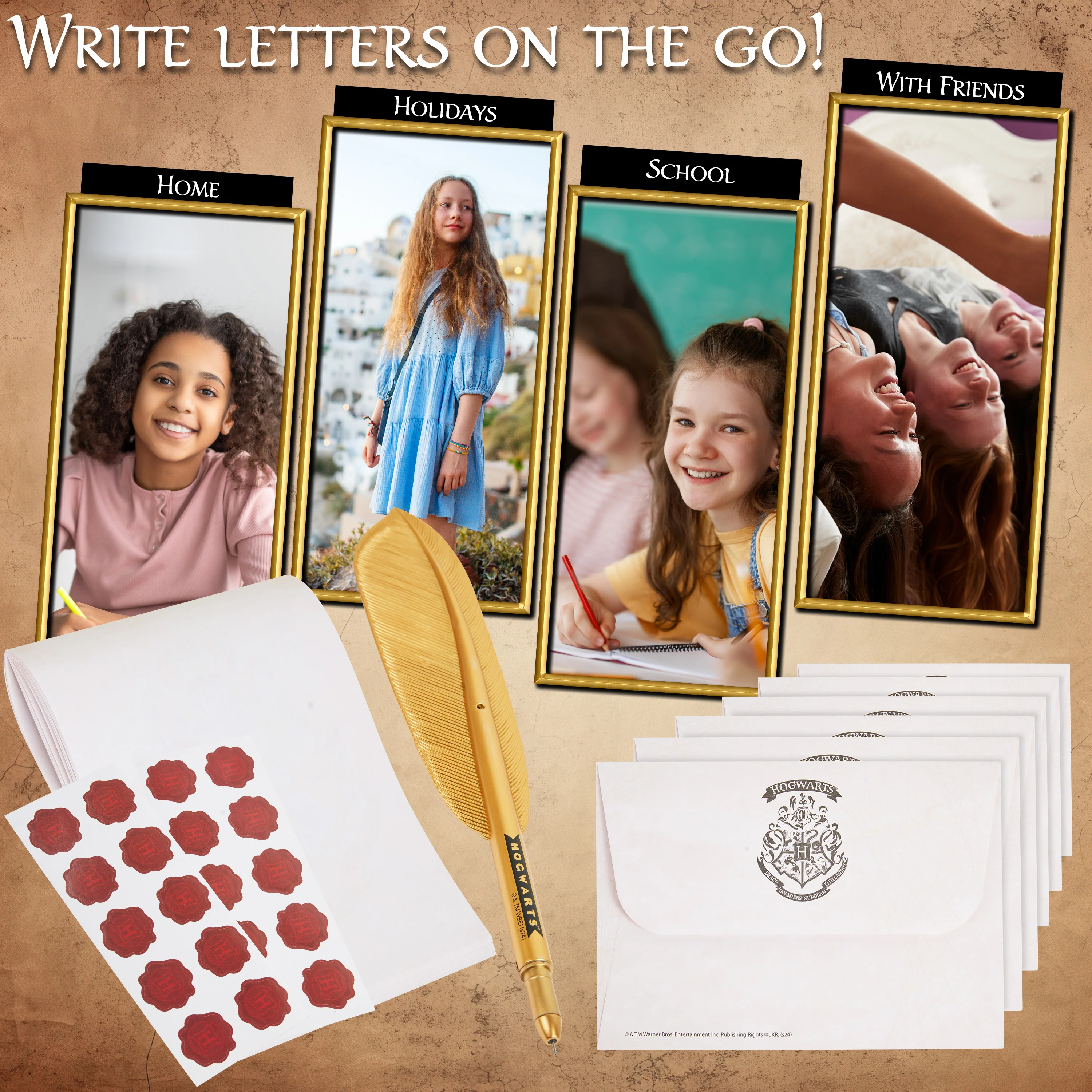 Harry Potter Letter Writing Set with Paper, Envelopes, Quill Pen - Magical Gifts - Image 6