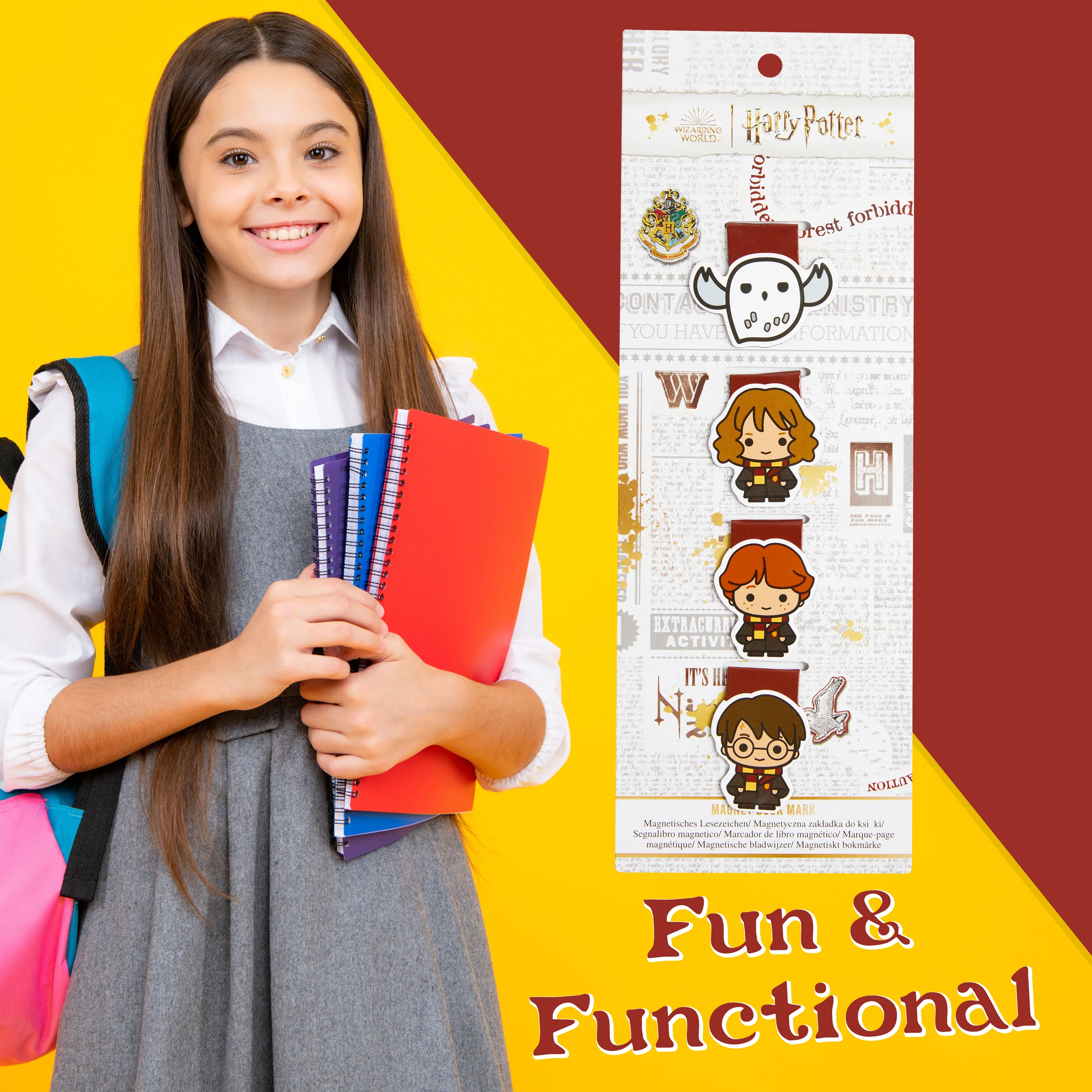 Harry Potter Magnetic Bookmark Page Clip Pack of 4 School - Reading Gifts (Multi 4 Pack) - Image 3
