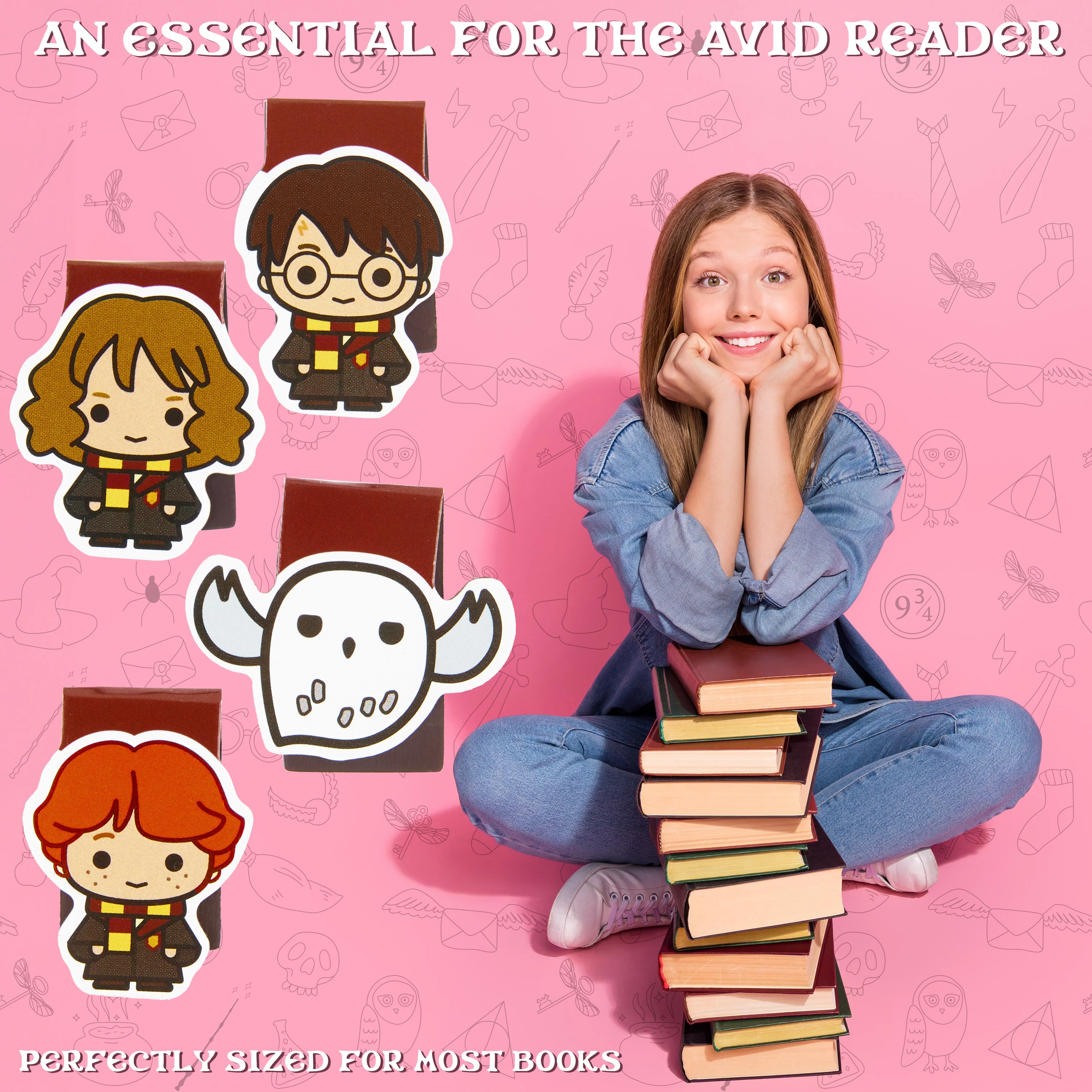 Harry Potter Magnetic Bookmark Page Clip Pack of 4 School - Reading Gifts (Multi 4 Pack) - Image 6