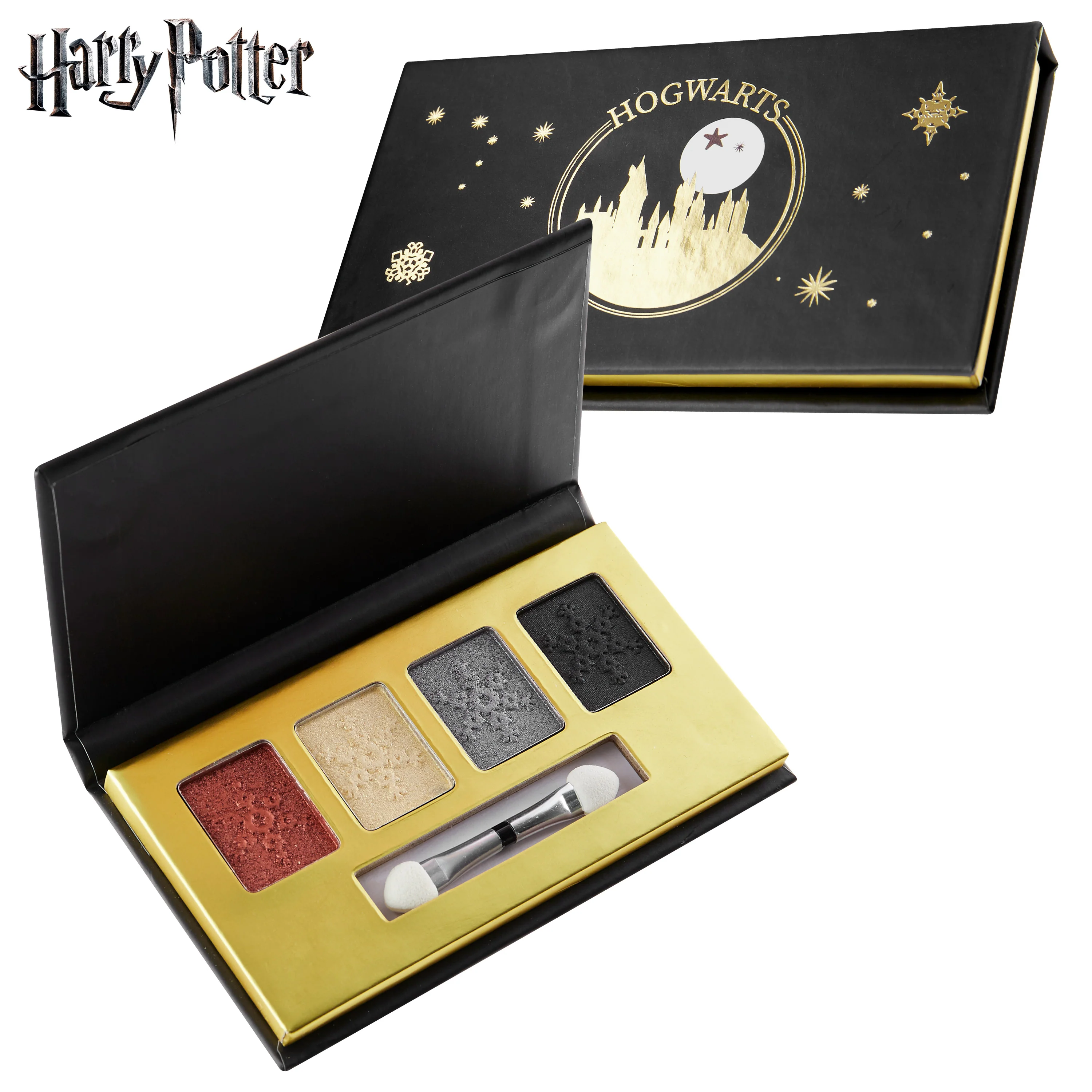 Harry Potter Makeup Set for Women Teenagers Girls Lip Gloss Eyeshadow Palette Mascara Zipped Makeup Case Gifts for Her (Black Hogwarts) - Image 3